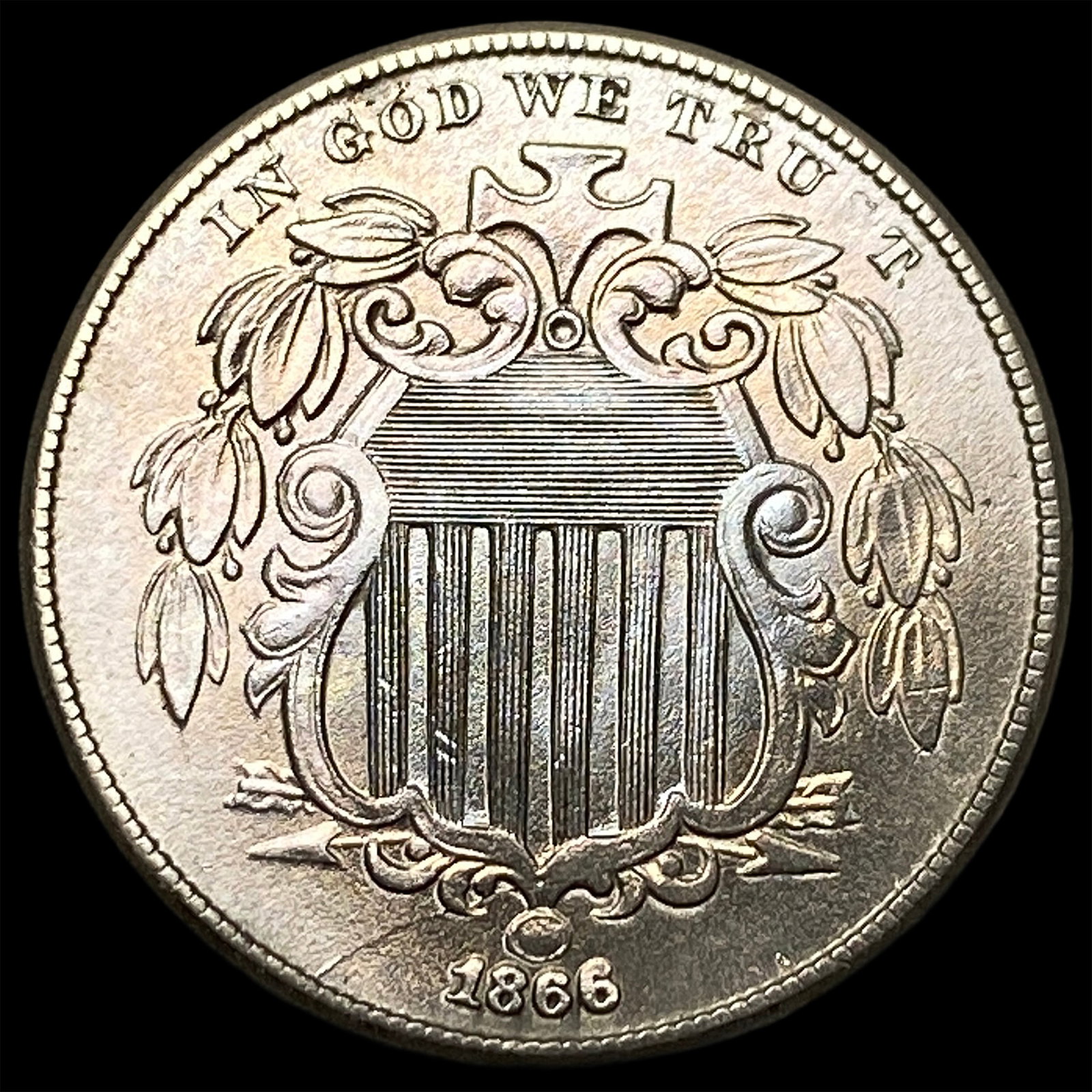 1866 Shield Nickel CHOICE BU (1 of 2)