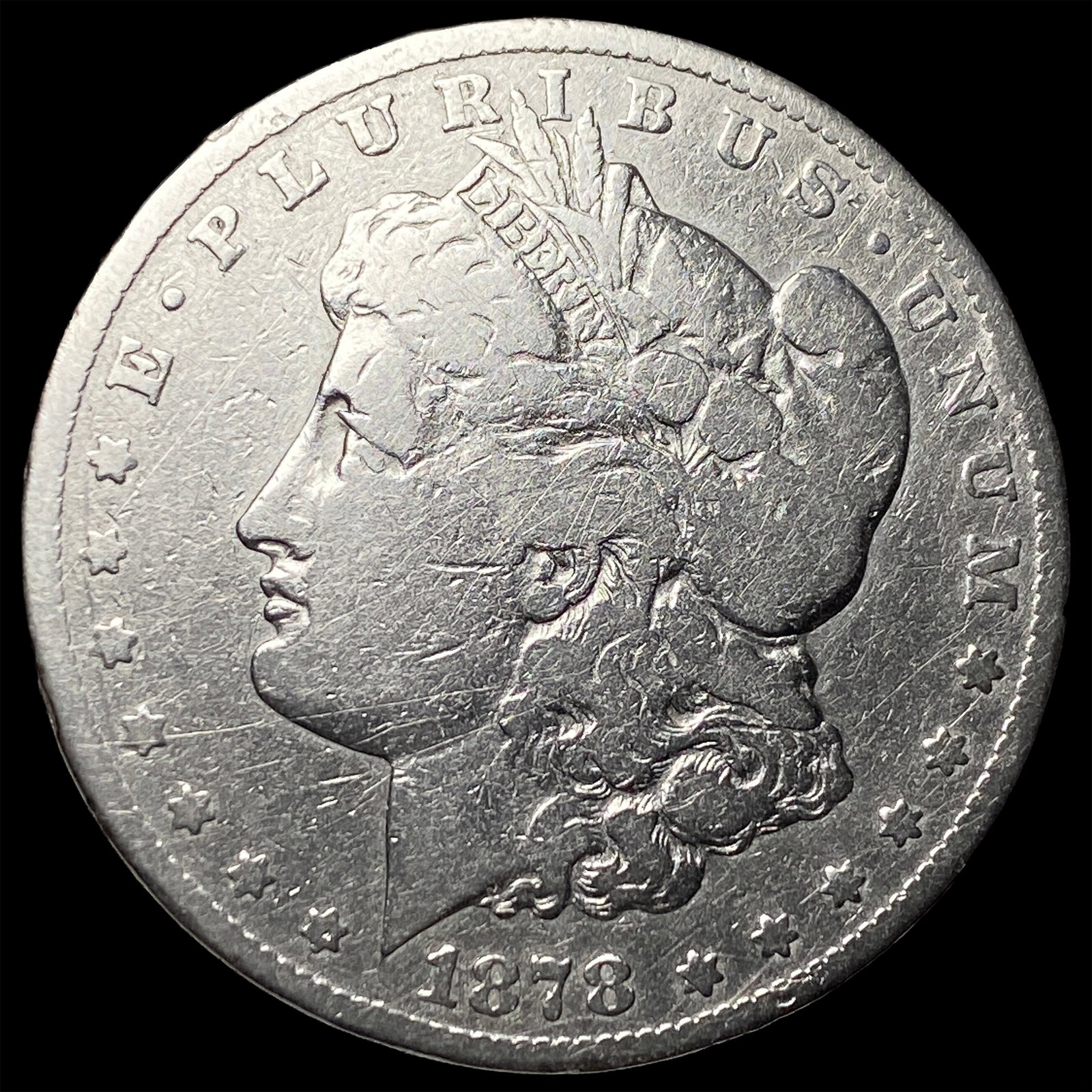 1878 Silver Morgan Dollar LIGHTLY CIRCULATED: 1878 Silver Morgan Dollar LIGHTLY CIRCULATED
