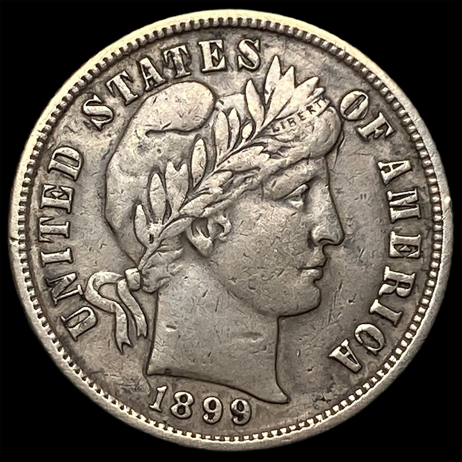 1899 Barber Dime NEARLY UNCIRCULATED: 1899 Barber Dime NEARLY UNCIRCULATED