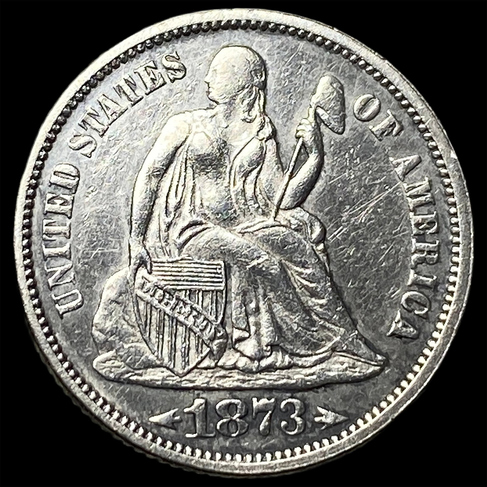 1873 Silver Dime Arrows UNCIRCULATED (1 of 2)