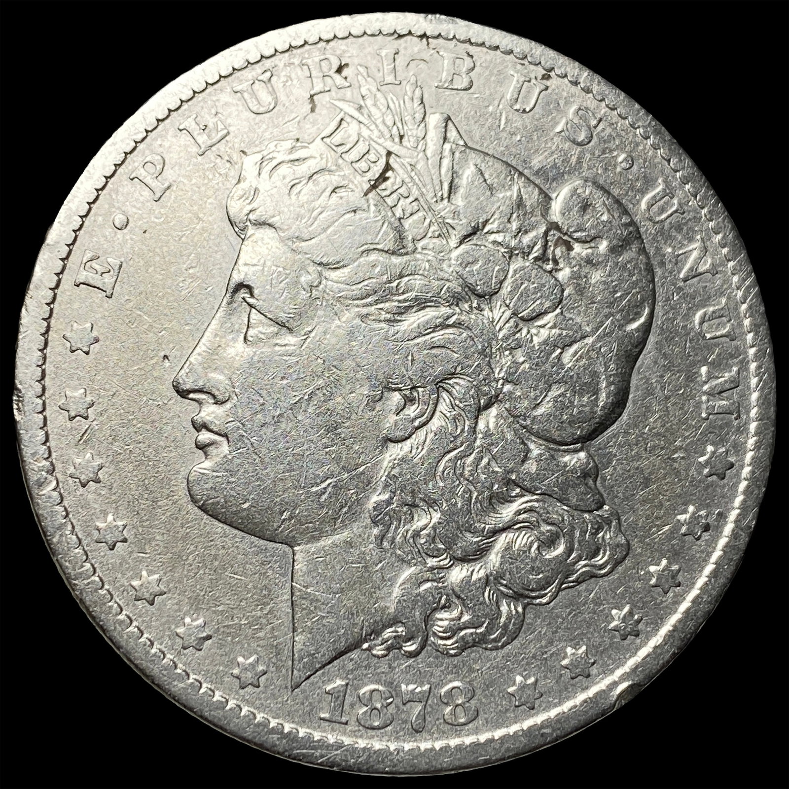 1878-S Silver Morgan Dollar LIGHTLY CIRCULATED: 1878-S Silver Morgan Dollar LIGHTLY CIRCULATED