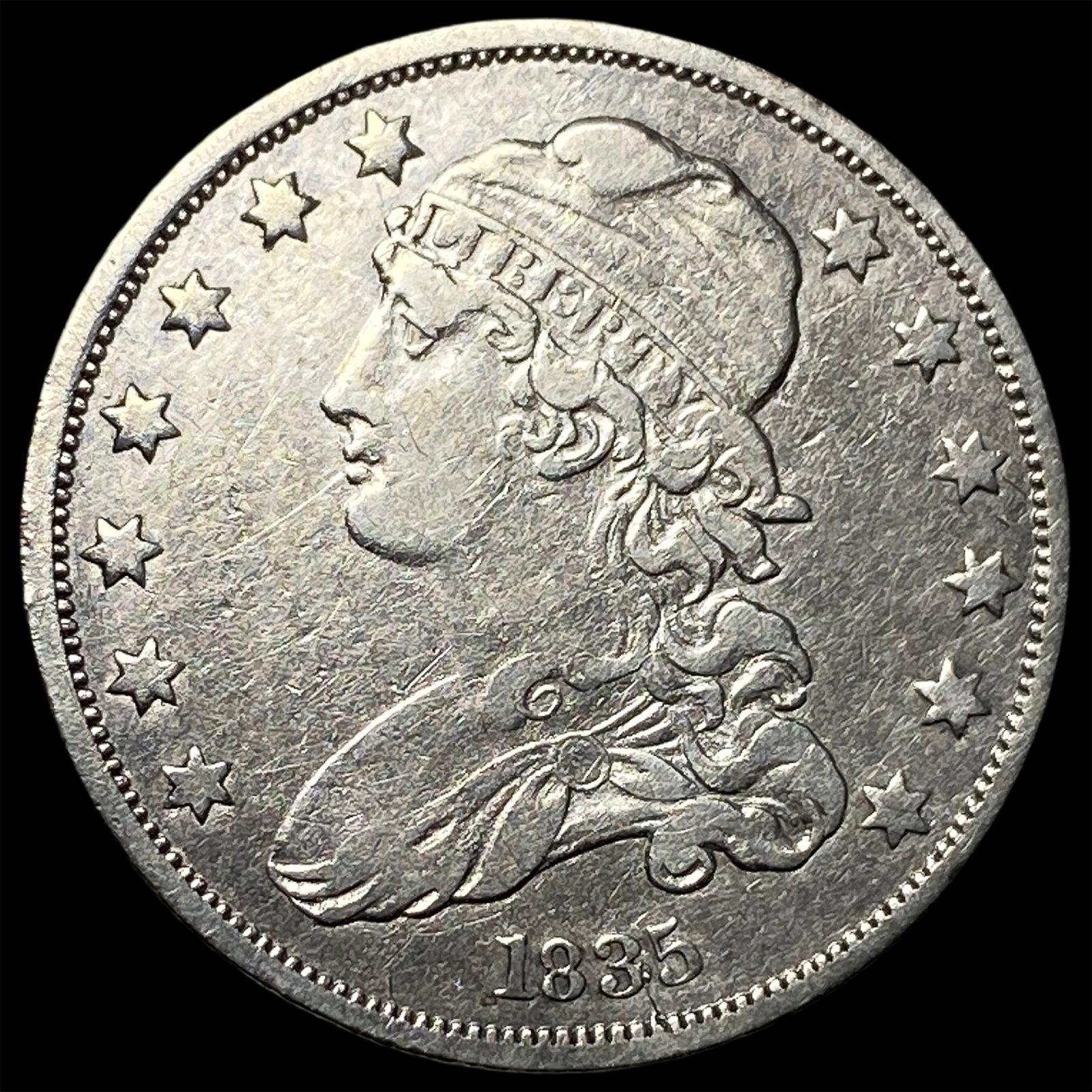 1835 Capped Bust Quarter CLOSELY UNCIRCULATED (1 of 2)