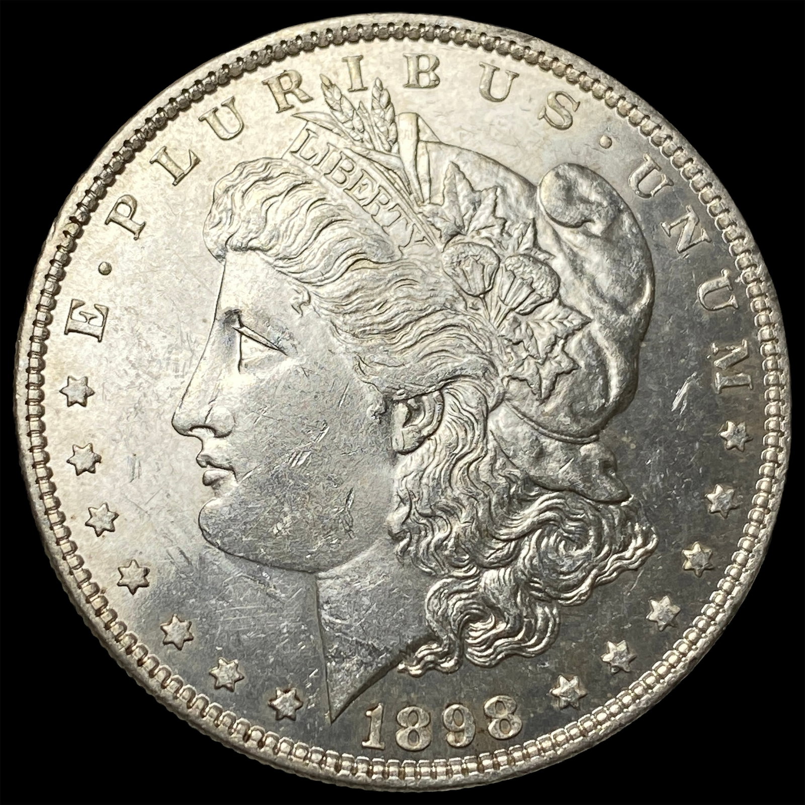 1898-S Silver Morgan Dollar GEM BU: 1898-S Silver Morgan Dollar GEM BU