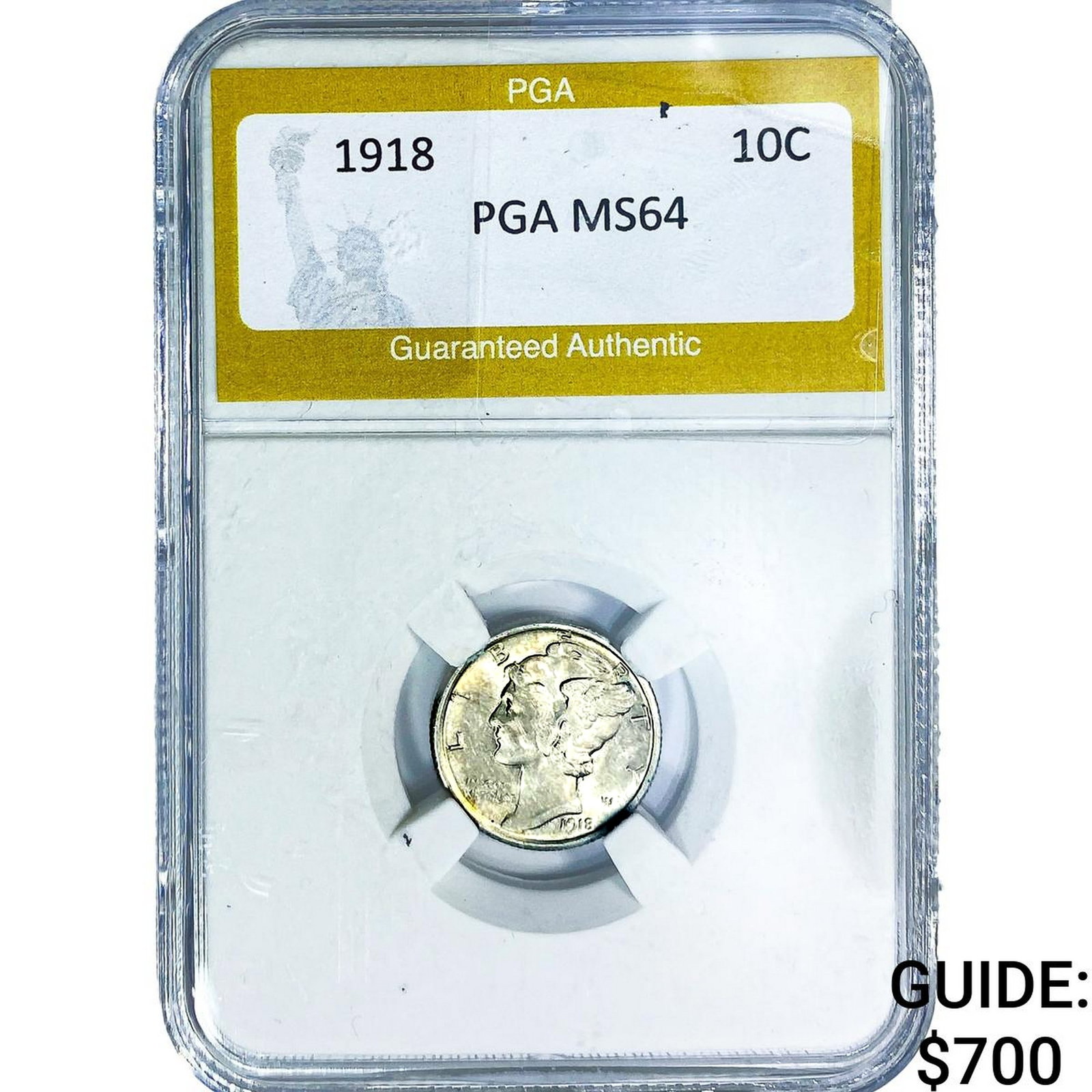 1918 Mercury Silver Dime PGA MS64 (1 of 2)
