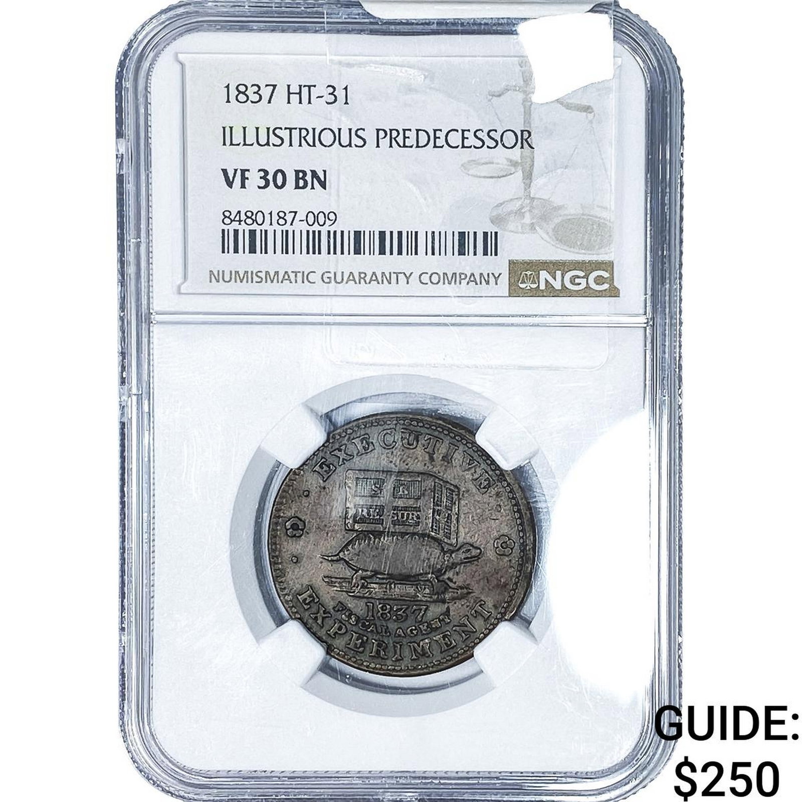 1837 Copper Illustrious Predecessor NGC VF30 BN (1 of 2)