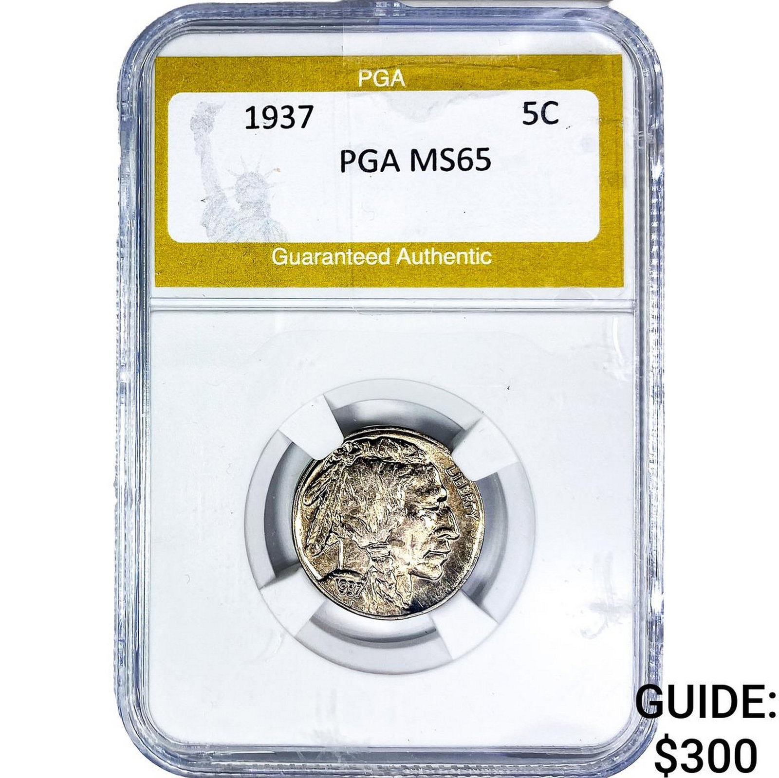 1937 Buffalo Nickel PGA MS65: 1937 Buffalo Nickel PGA MS65