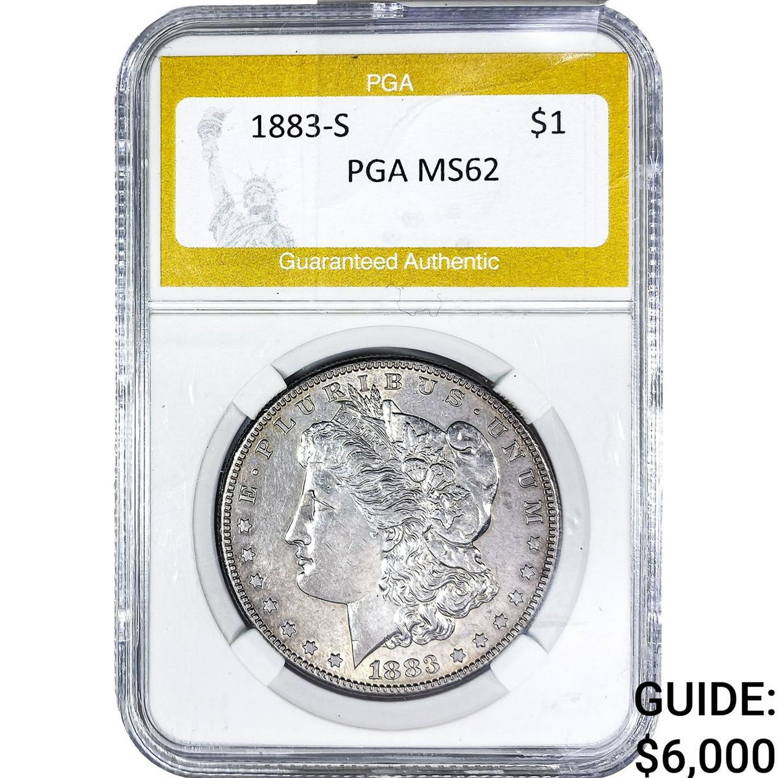1883-S Morgan Silver Dollar PGA MS62 (1 of 2)