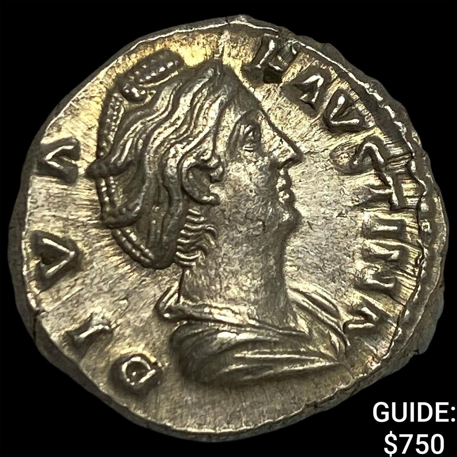 Roman Empire Faustina I, Posthumus Silver Denarius CLOSELY UNCIRCULATED (1 of 2)