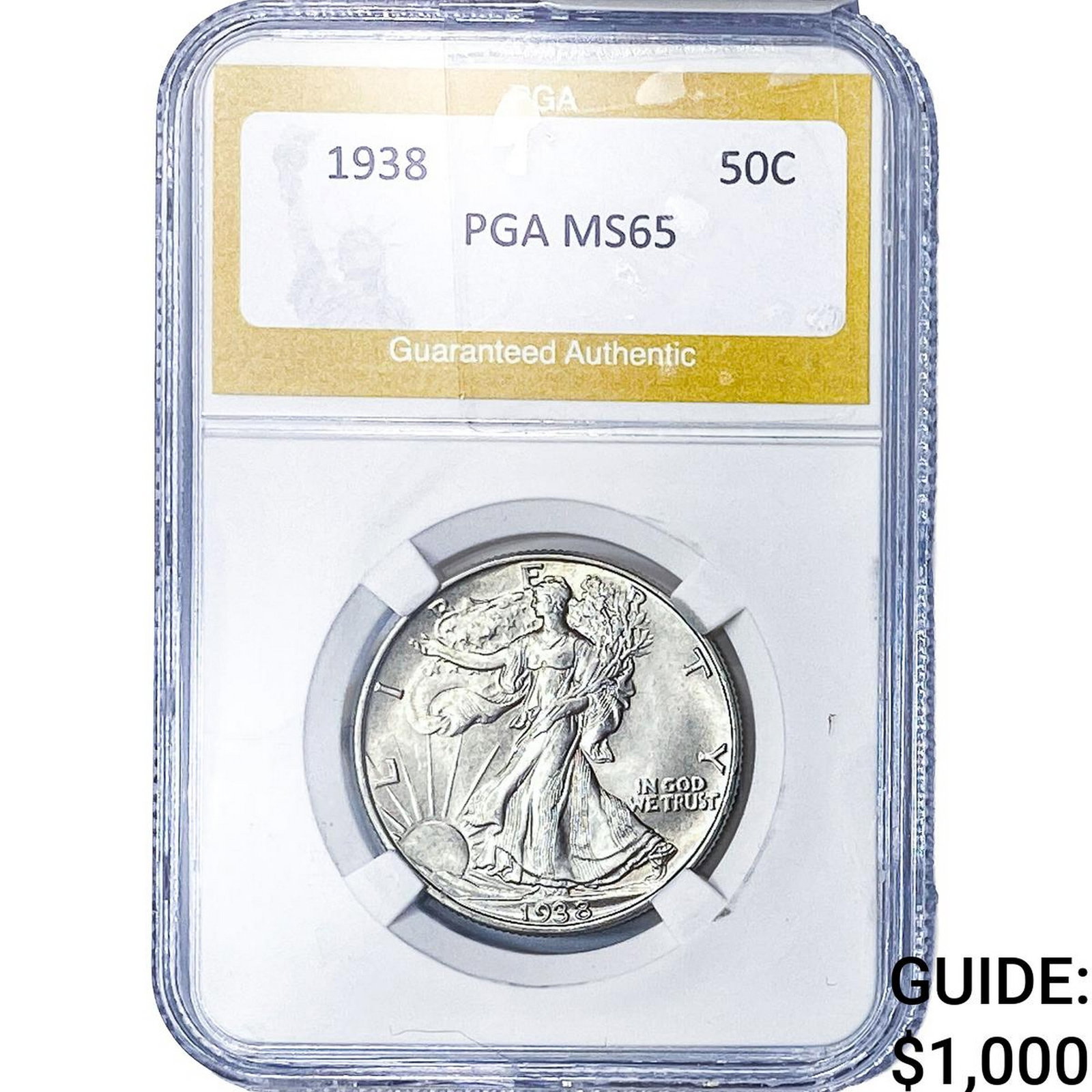 1938 Walking Liberty Half Dollar PGA MS65 (1 of 2)