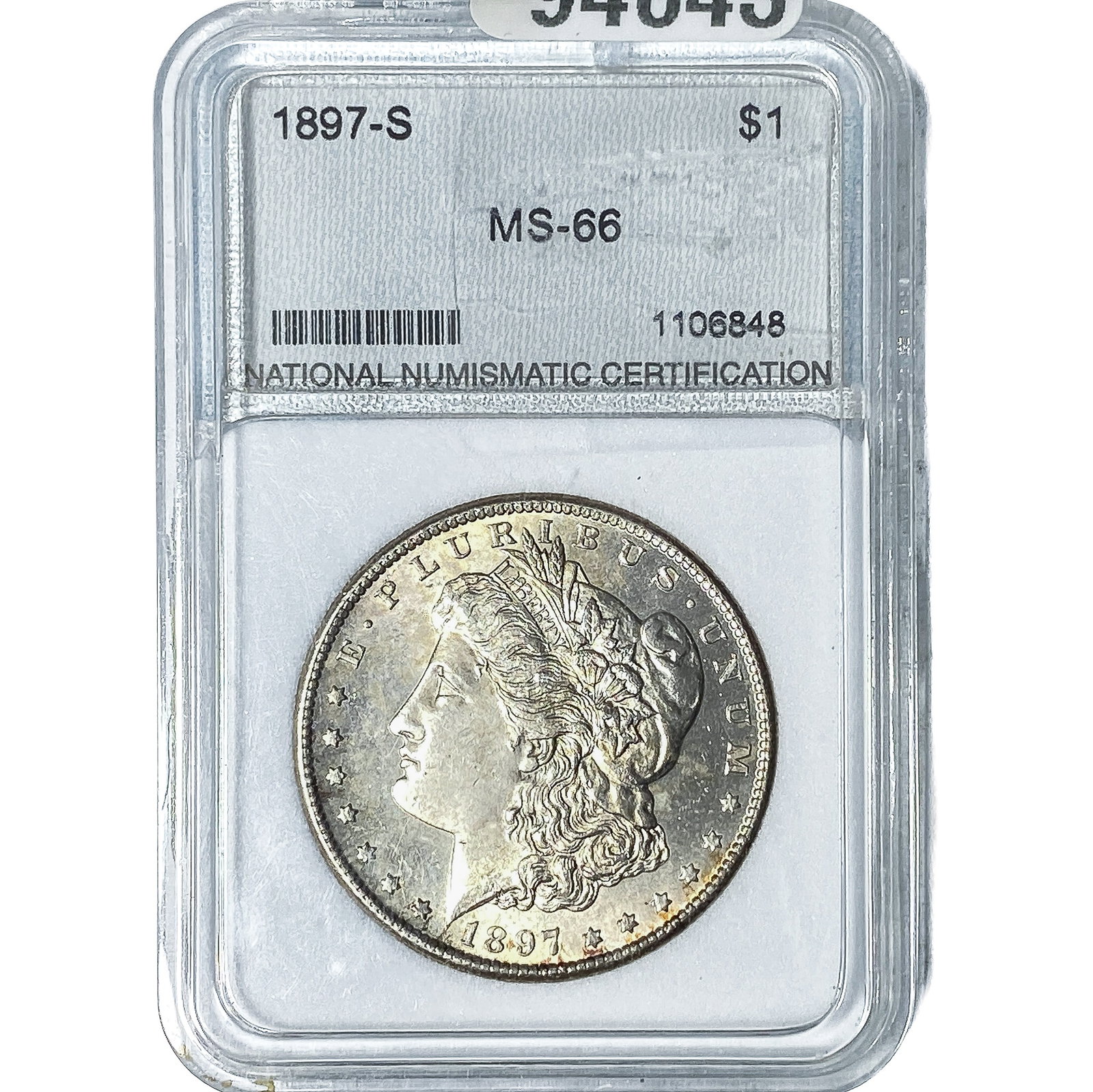 1897-S Morgan Silver Dollar NNC MS66: 1897-S Morgan Silver Dollar NNC MS66