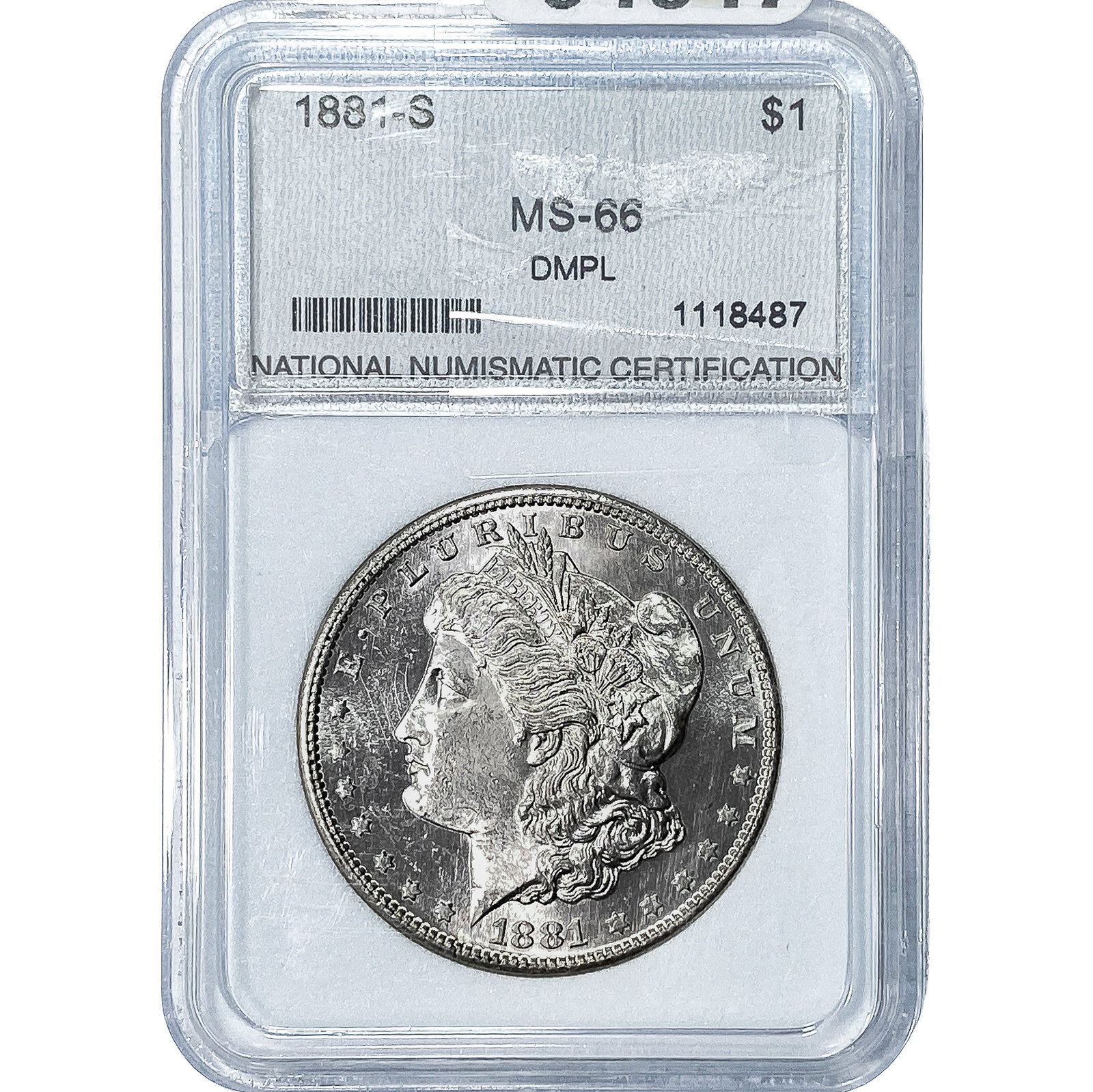 1881-S Morgan Silver Dollar NNC MS66 DMPL: 1881-S Morgan Silver Dollar NNC MS66 DMPL