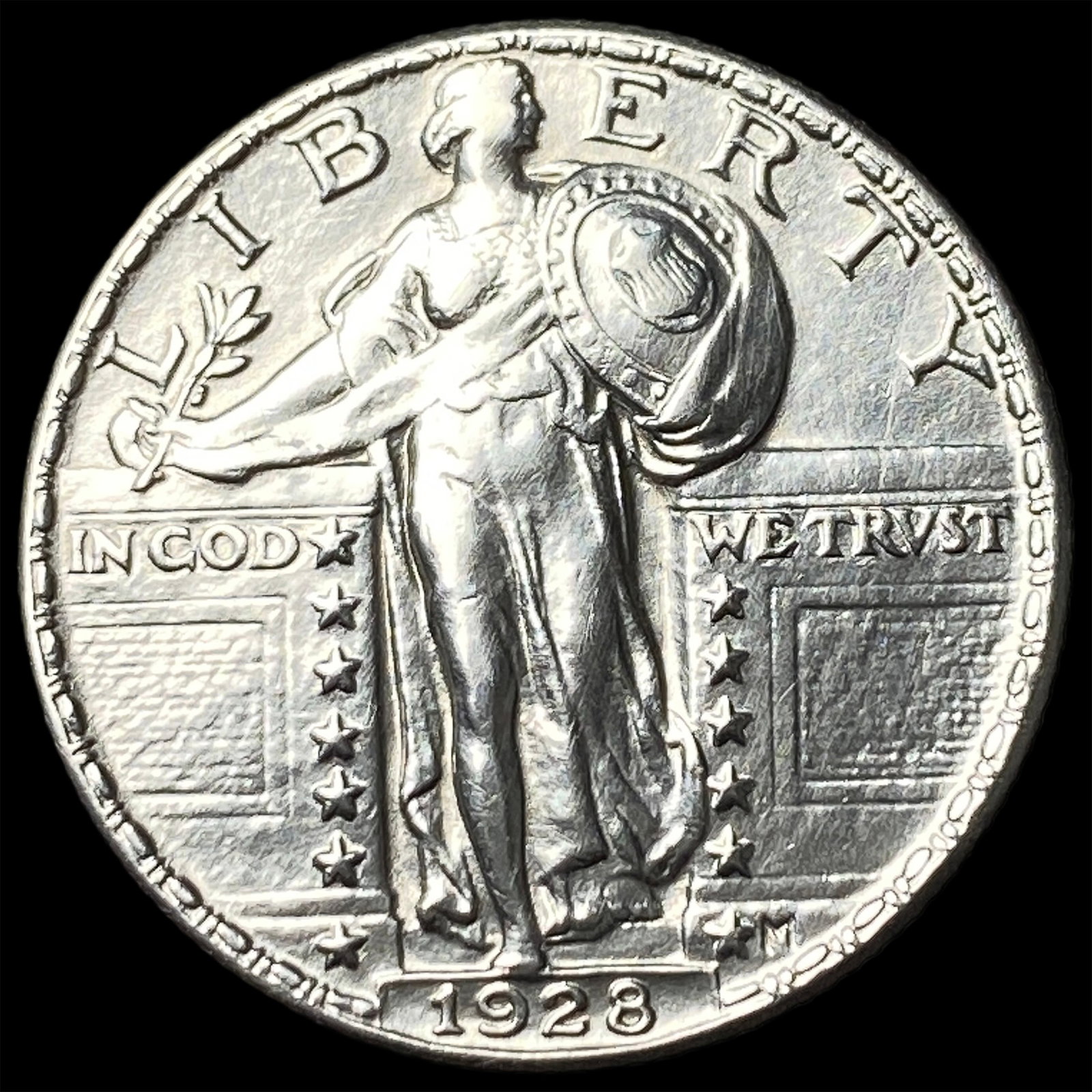 1928 Standing Liberty Silver Quarter CLOSELY UNCIRCULATED: 1928 Standing Liberty Silver Quarter CLOSELY UNCIRCULATED