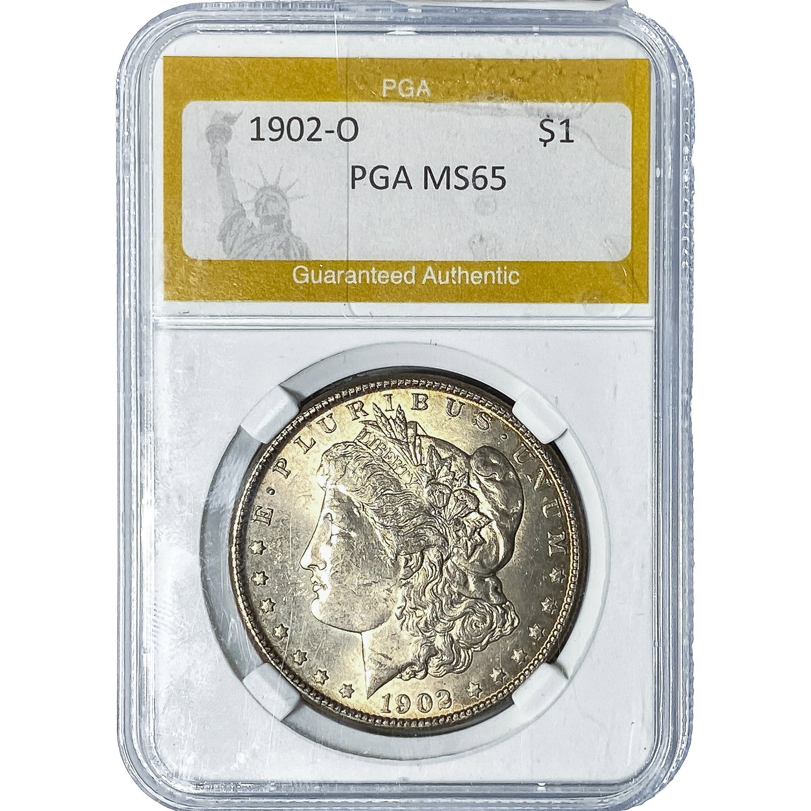 1902-O Morgan Silver Dollar PGA MS65: 1902-O Morgan Silver Dollar PGA MS65