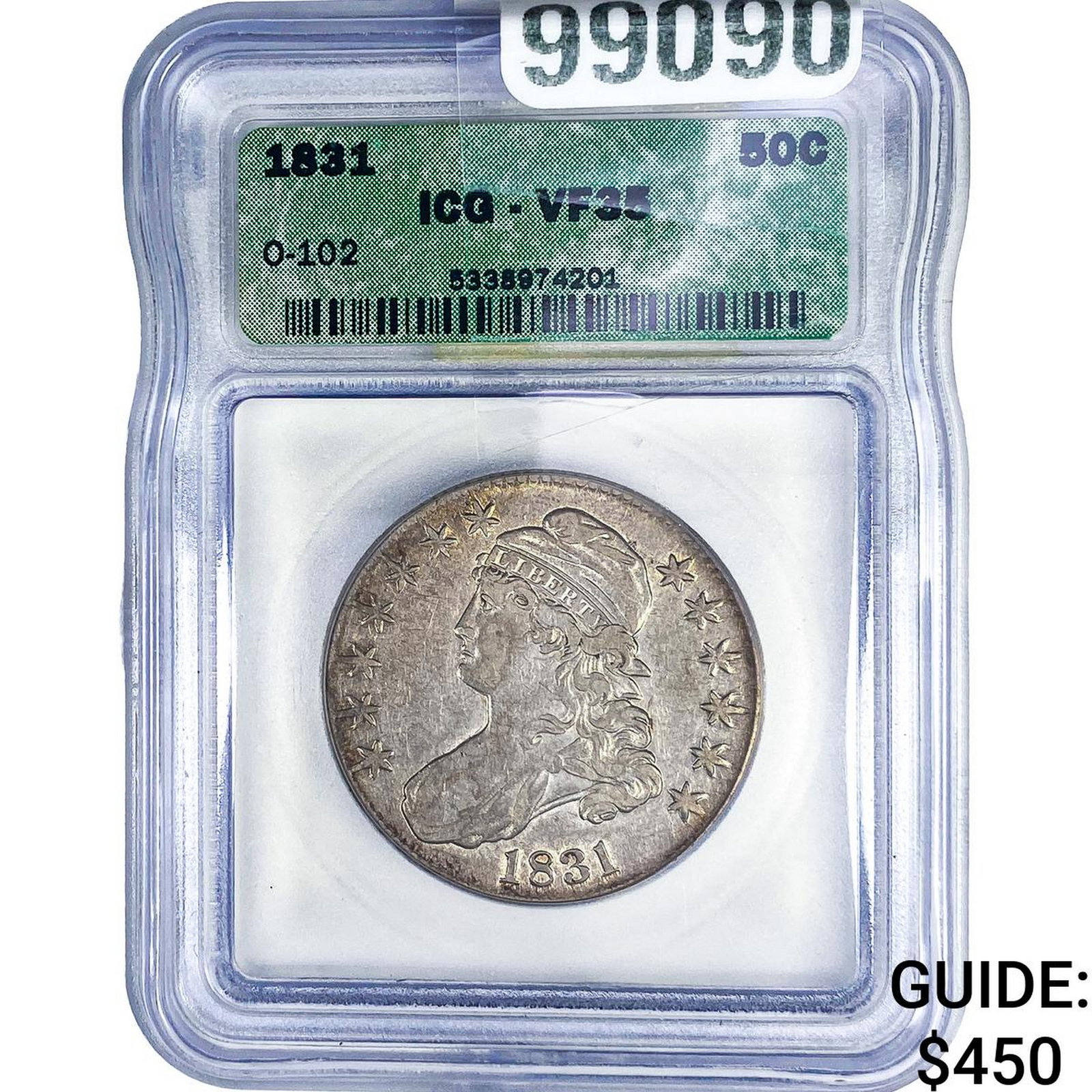 1831 Capped Bust Half Dollar ICG VF35 O-102 (1 of 2)