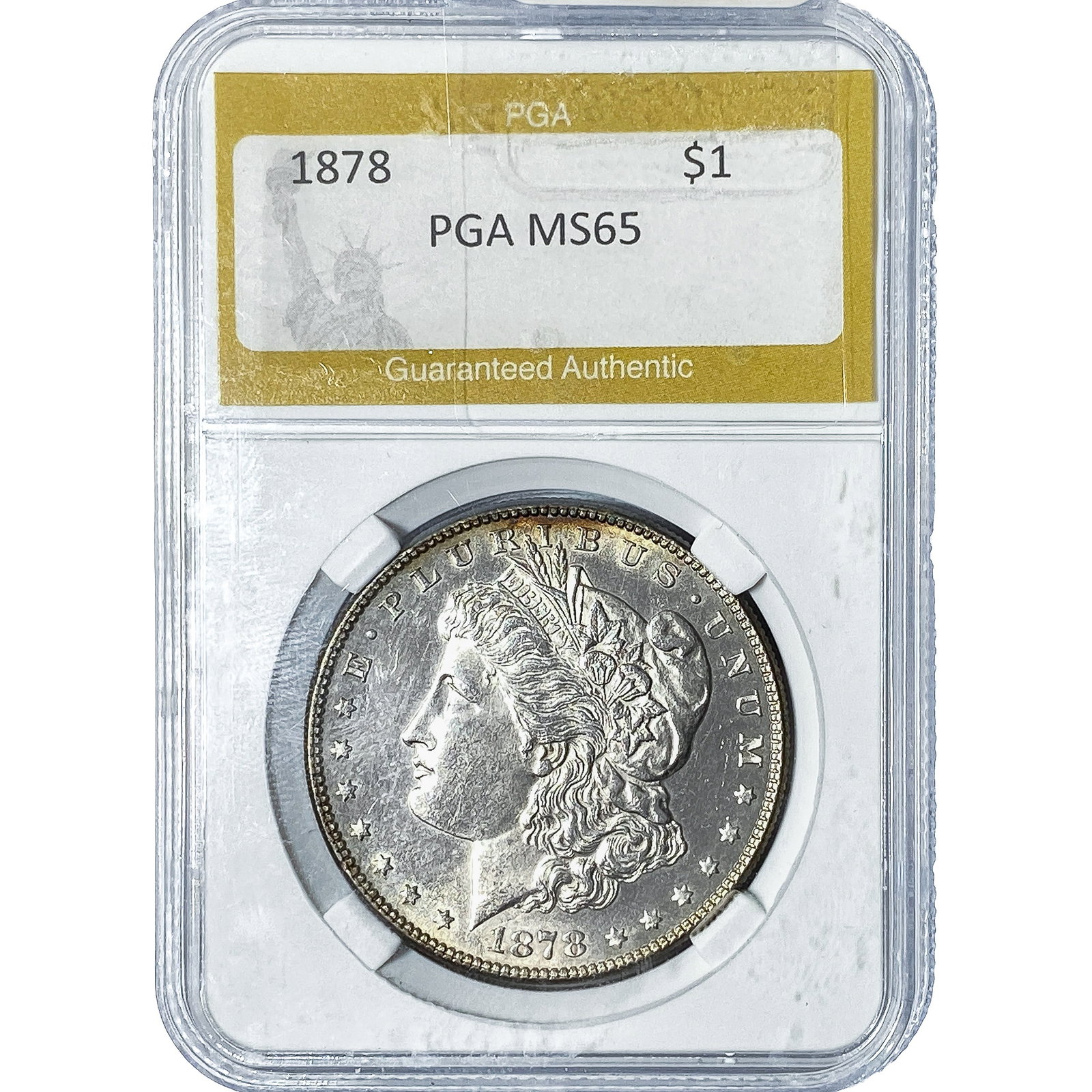 1878 Morgan Silver Dollar PGA MS65: 1878 Morgan Silver Dollar PGA MS65
