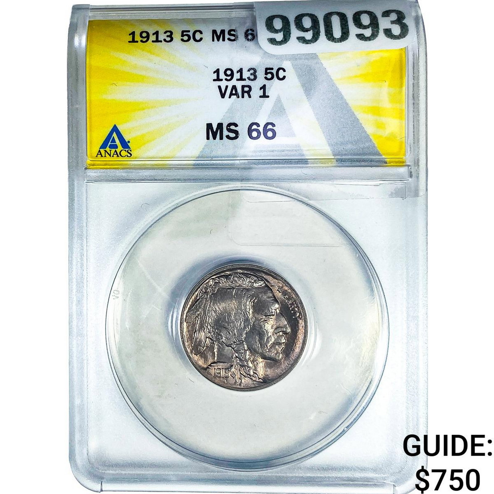 1913 Buffalo Nickel ANACS MS66 Var 1 (1 of 2)
