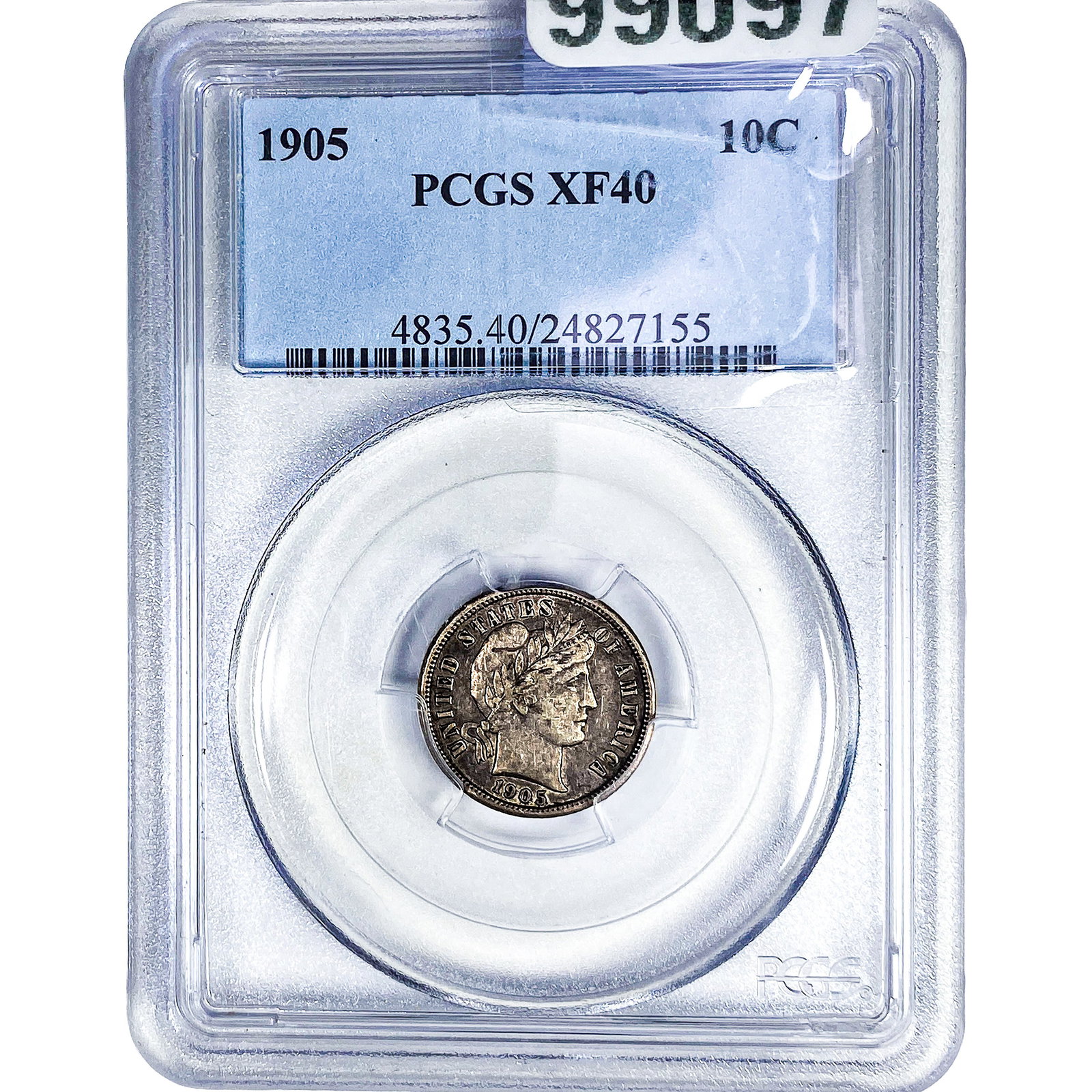 1905 Barber Dime PCGS XF40 (1 of 2)
