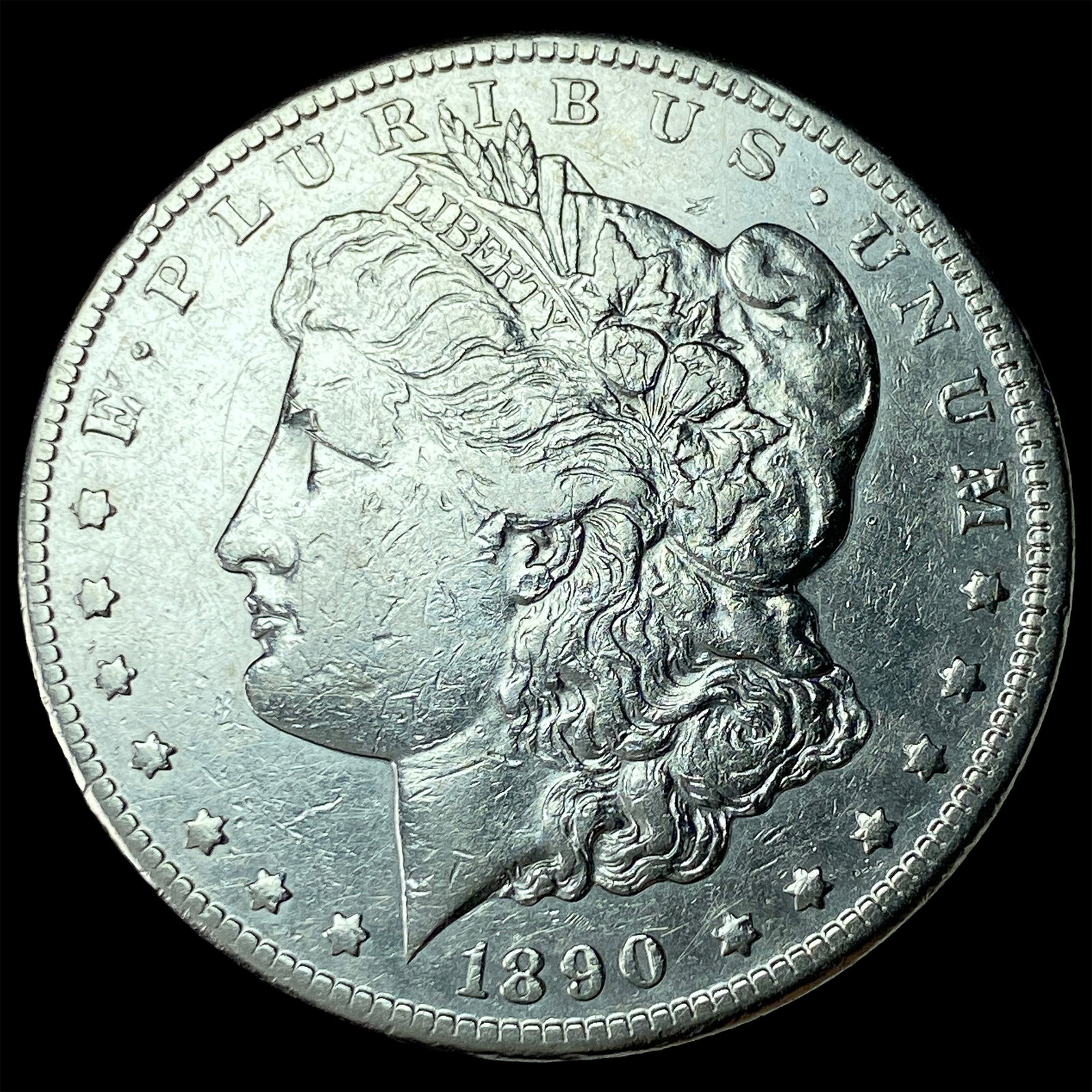 1890-CC Silver Morgan Dollar CLOSELY UNCIRCULATED: 1890-CC Silver Morgan Dollar CLOSELY UNCIRCULATED