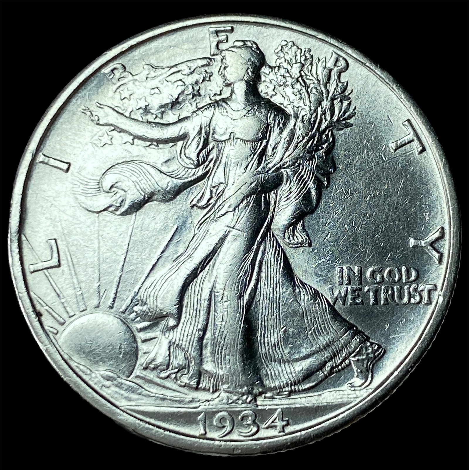 1934-D Silver Walking Liberty Half Dollar UNCIRCULATED: 1934-D Silver Walking Liberty Half Dollar UNCIRCULATED