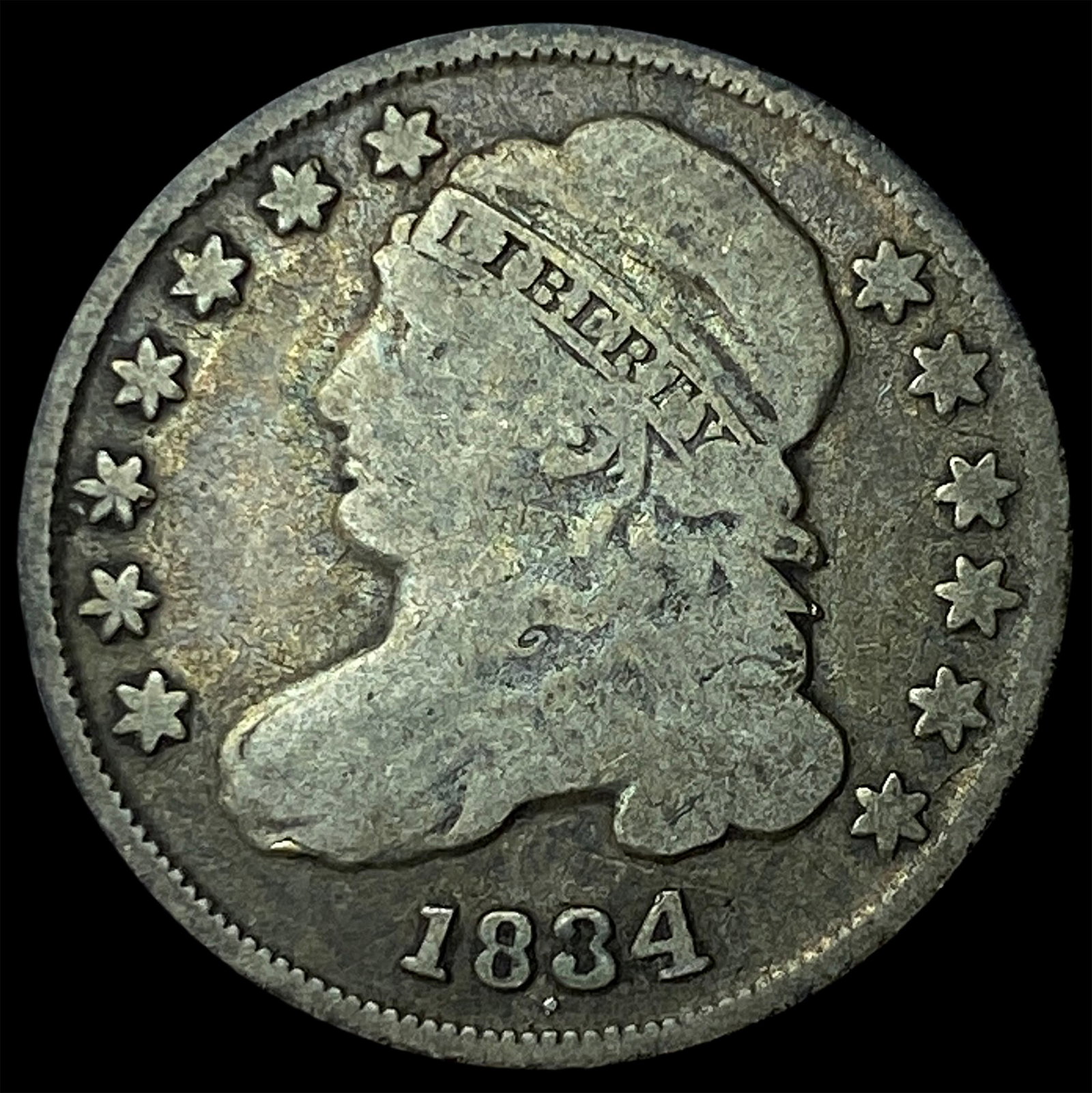 1834 Capped Bust Dime LIGHTLY CIRCULATED: 1834 Capped Bust Dime LIGHTLY CIRCULATED