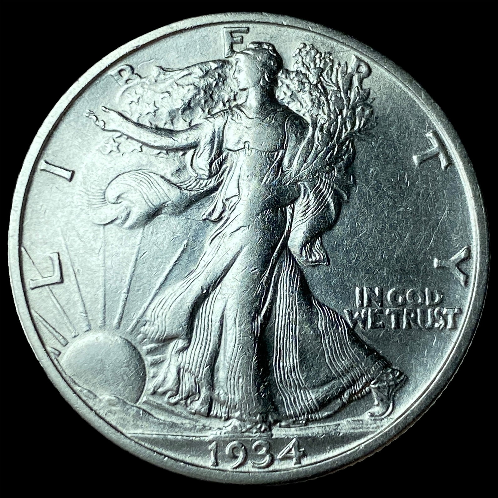 1934-S Silver Half Dollar CHOICE AU: 1934-S Silver Half Dollar CHOICE AU