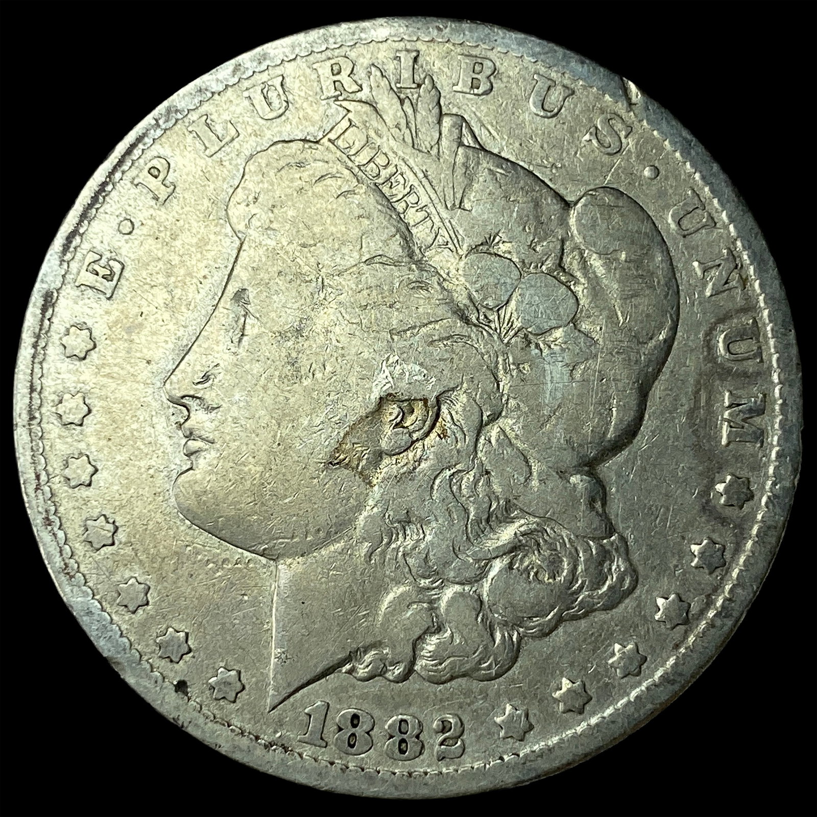 1882-CC Silver Morgan Dollar LIGHTLY CIRCULATED: 1882-CC Silver Morgan Dollar LIGHTLY CIRCULATED
