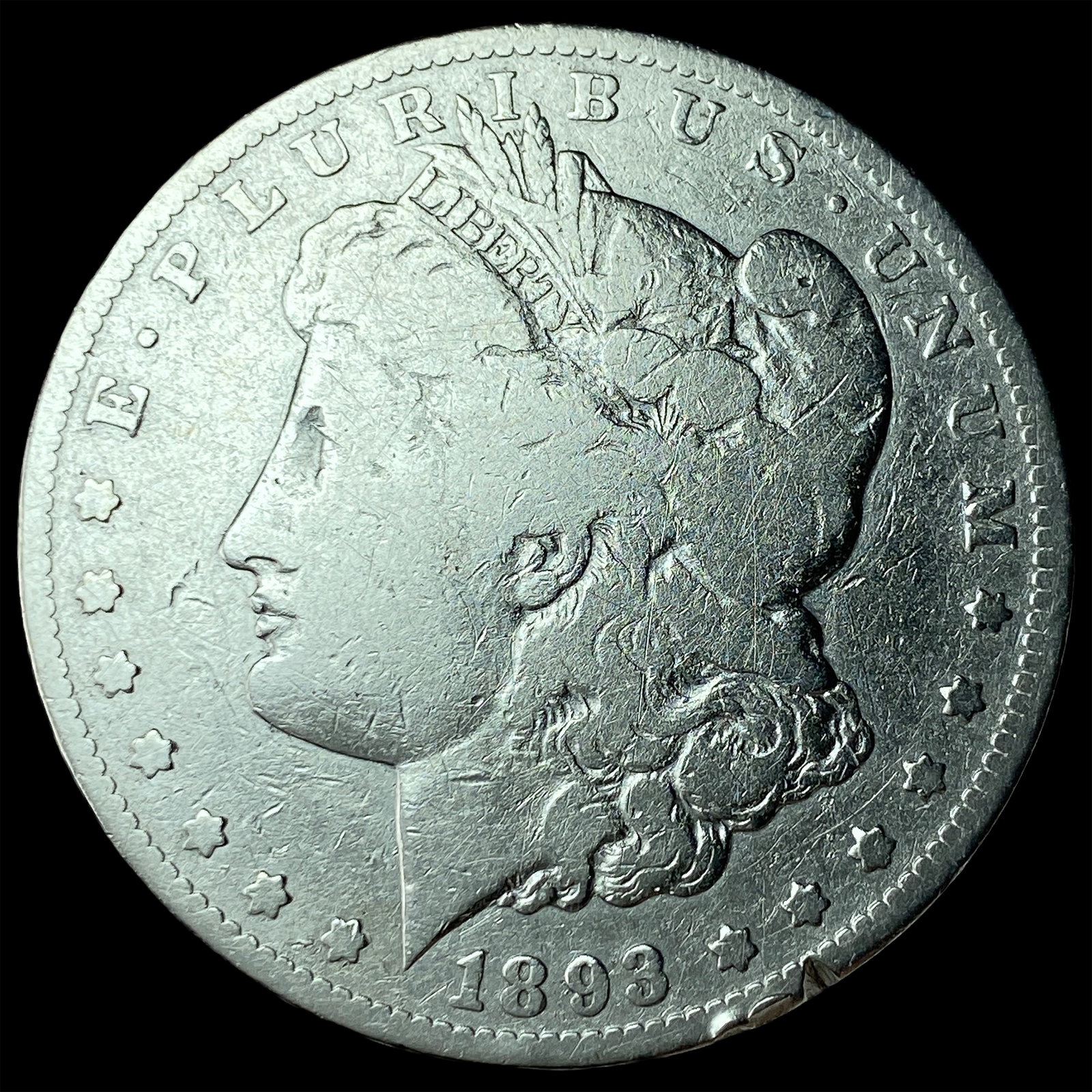 1893-CC Silver Morgan Dollar LIGHTLY CIRCULATED: 1893-CC Silver Morgan Dollar LIGHTLY CIRCULATED