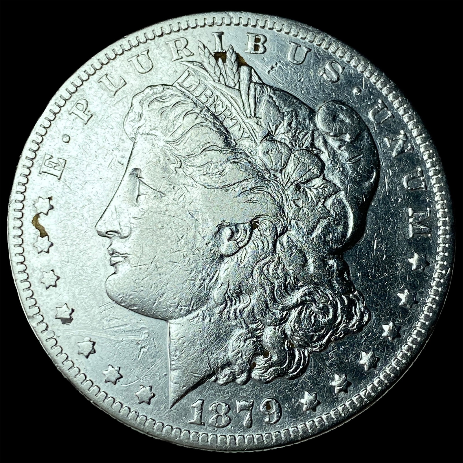 1879-S Silver Morgan Dollar NEARLY UNCIRCULATED: 1879-S Silver Morgan Dollar NEARLY UNCIRCULATED