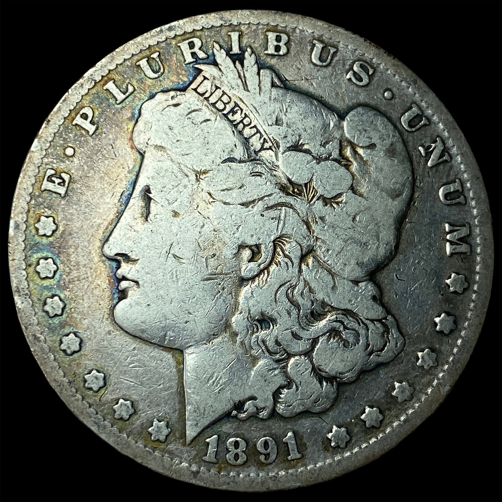 1891-CC Silver Morgan Dollar LIGHTLY CIRCULATED: 1891-CC Silver Morgan Dollar LIGHTLY CIRCULATED