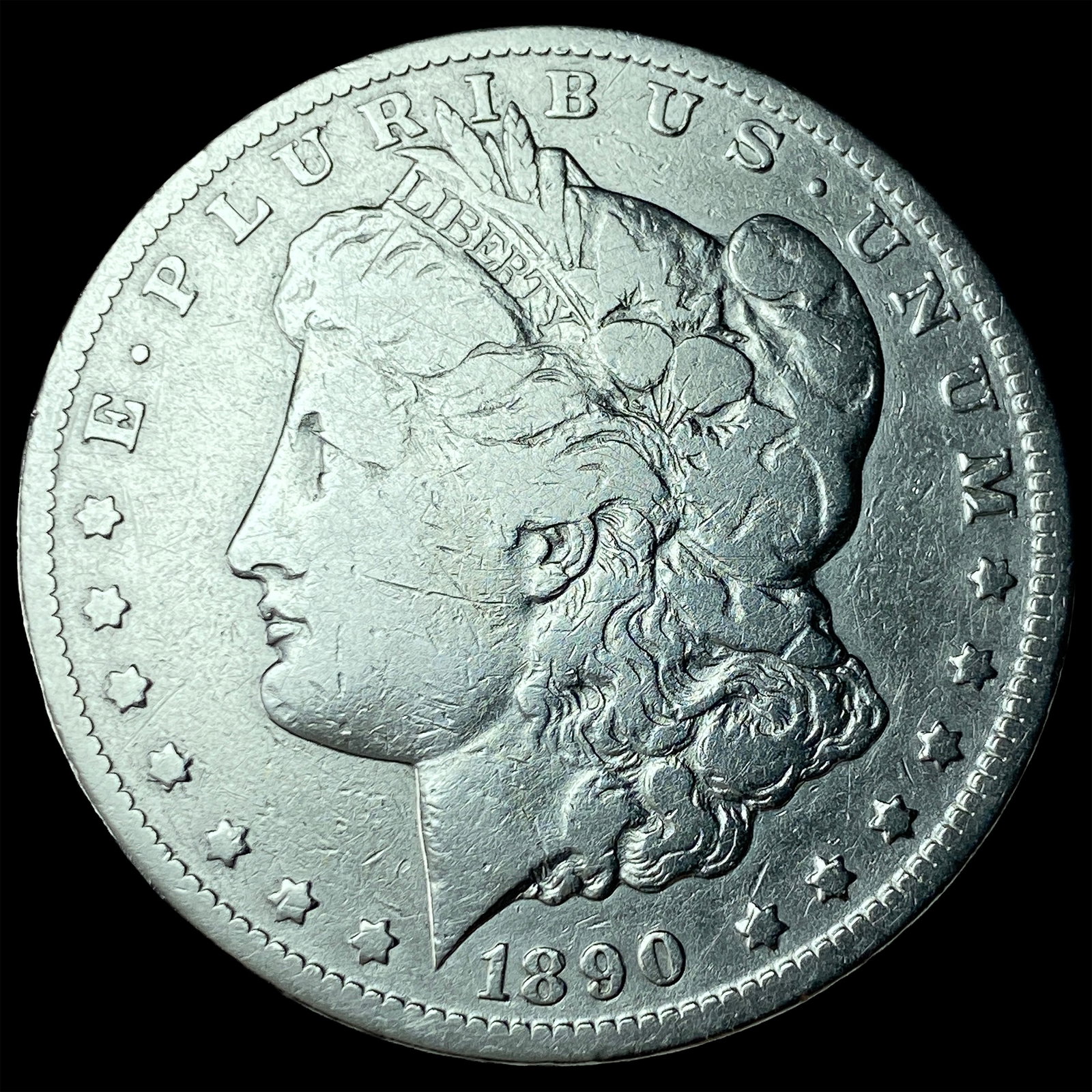 1890-CC Silver Morgan Dollar NEARLY UNCIRCULATED: 1890-CC Silver Morgan Dollar NEARLY UNCIRCULATED