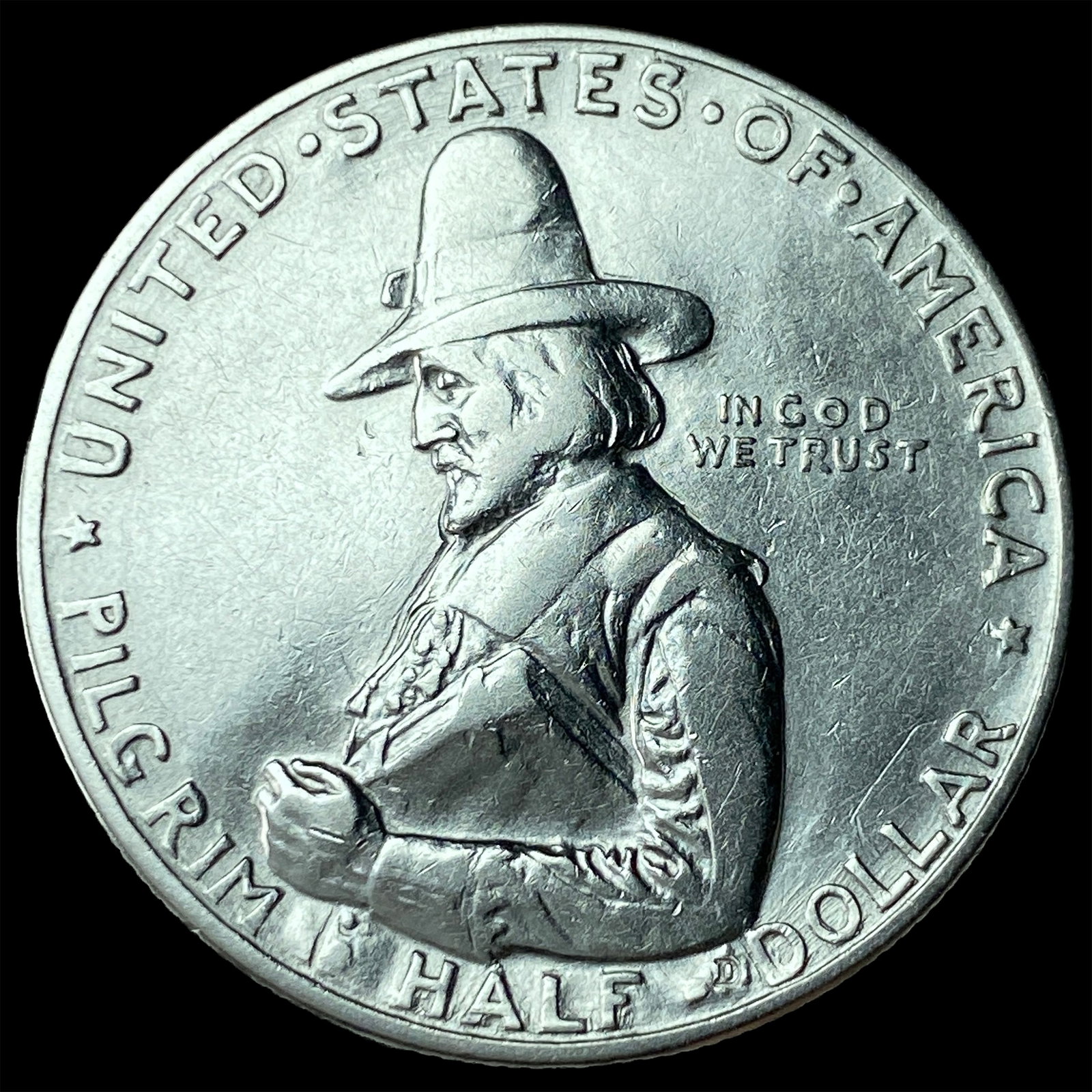1920 Silver Pilgrim Tercentenary Half Dollar UNCIRCULATED (1 of 2)