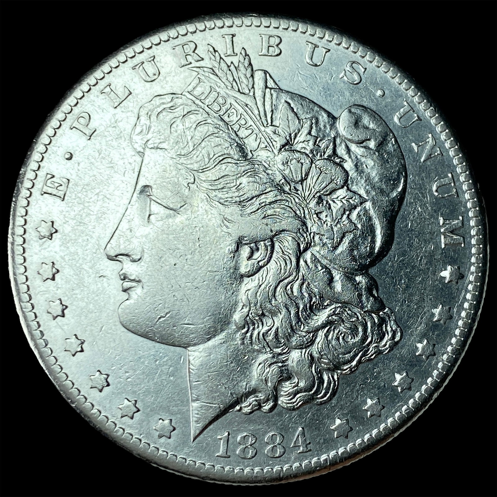 1884-S Morgan Silver Dollar CHOICE AU: 1884-S Morgan Silver Dollar CHOICE AU
