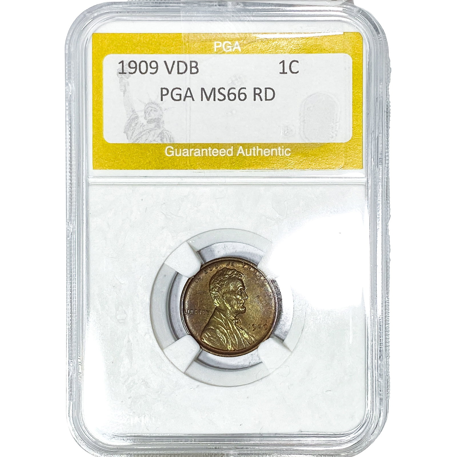 1909 VDB Wheat Cent PGA MS66 RD (1 of 2)