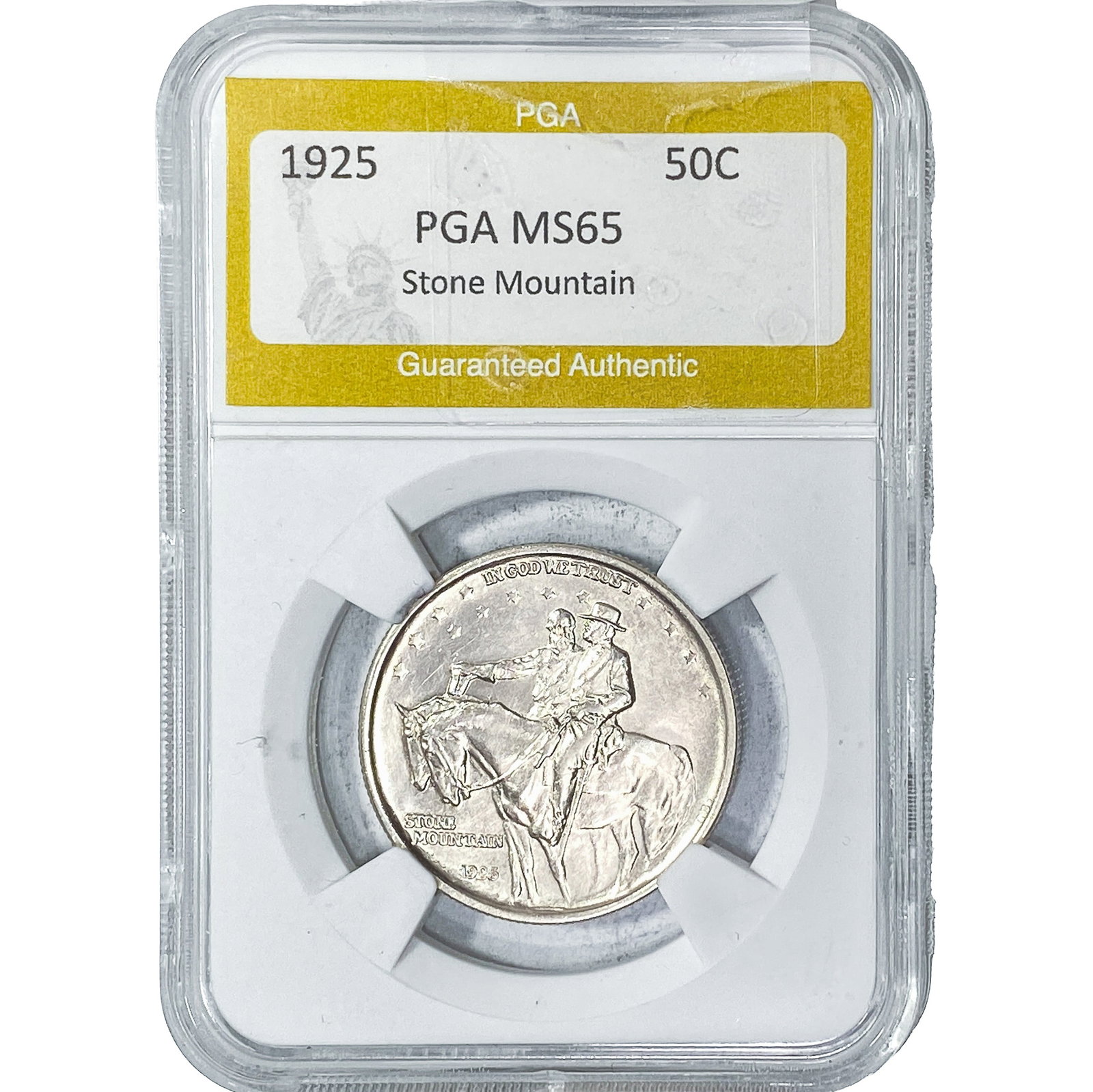 1925 Stone Mountain Half Dollar PGA MS65: 1925 Stone Mountain Half Dollar PGA MS65