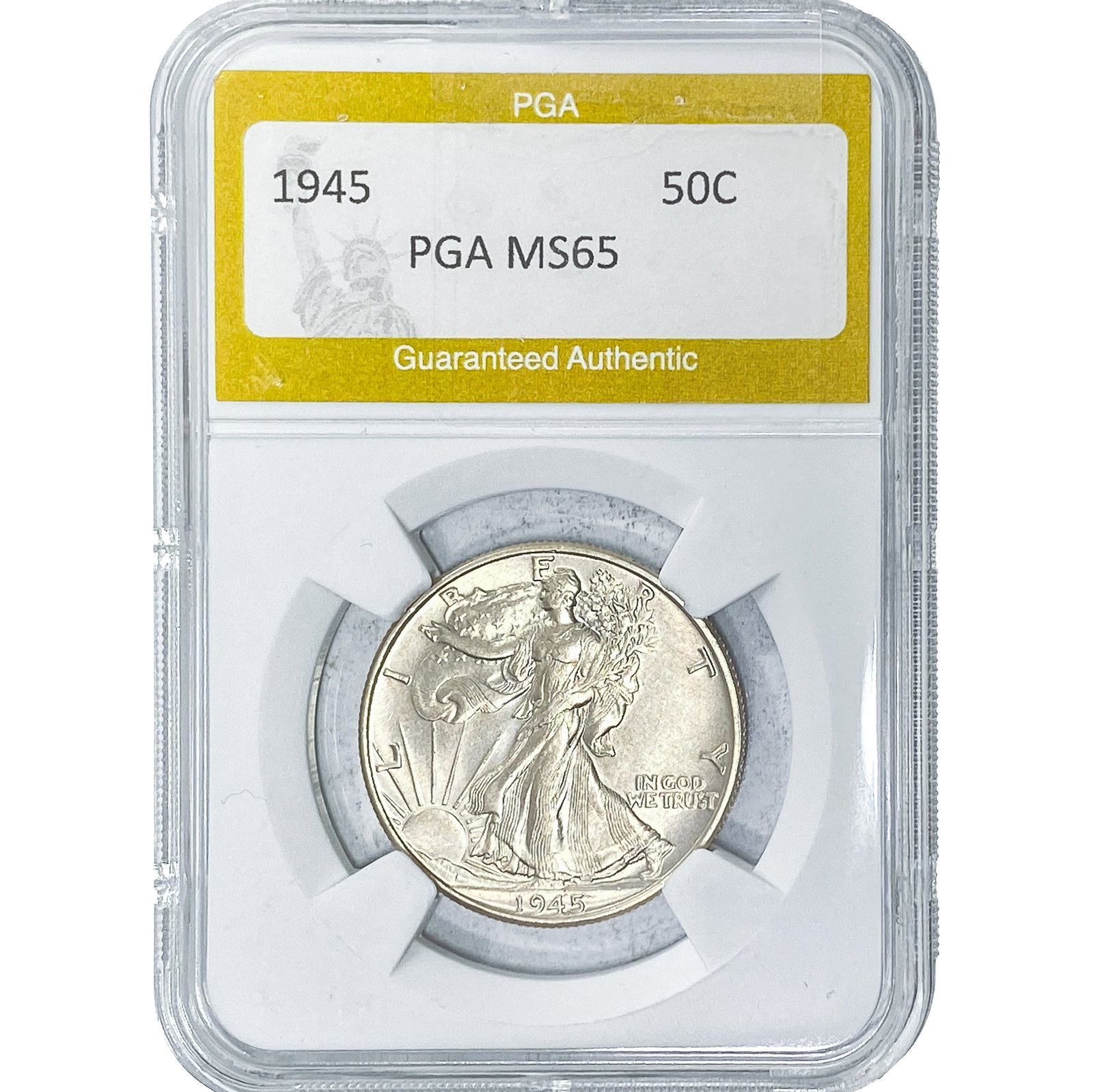 1945 Walking Liberty Half Dollar PGA MS65 (1 of 2)