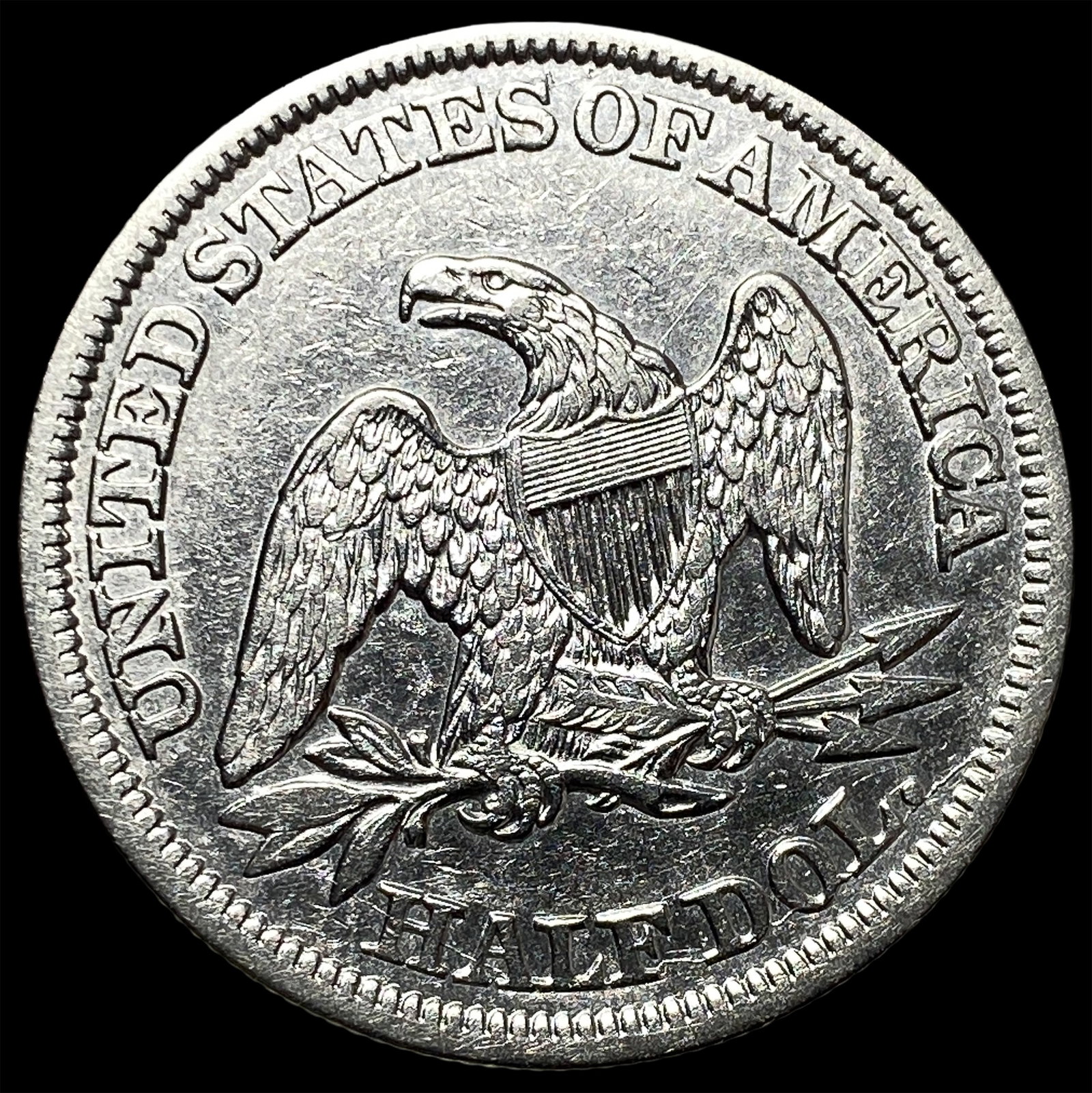 1844 Silver Half Dollar CLOSELY UNCIRCULATED - 2