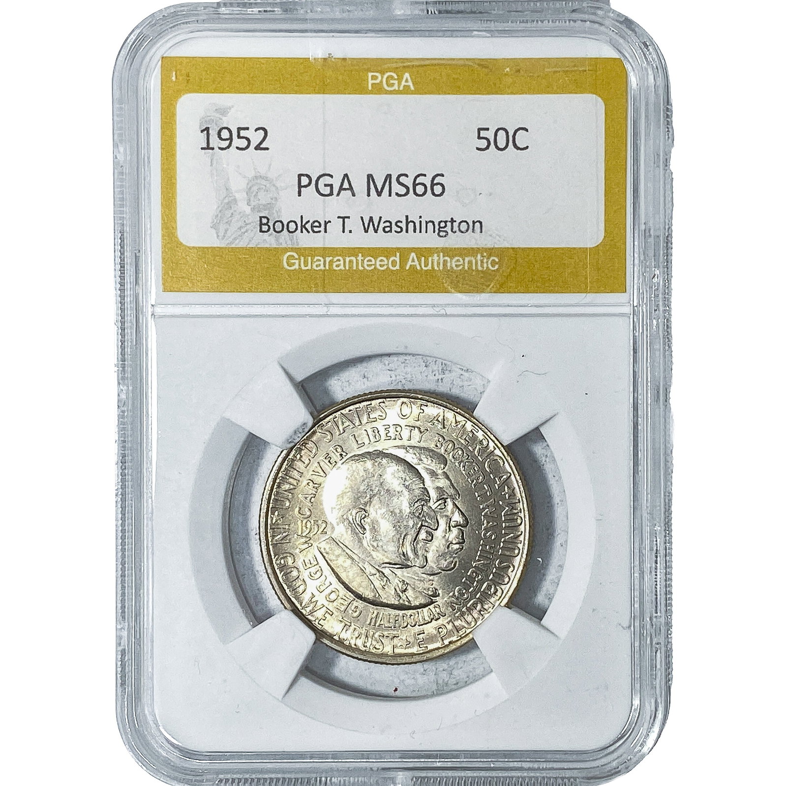 1952 Booker T Half Dollar PGA MS66 (1 of 2)