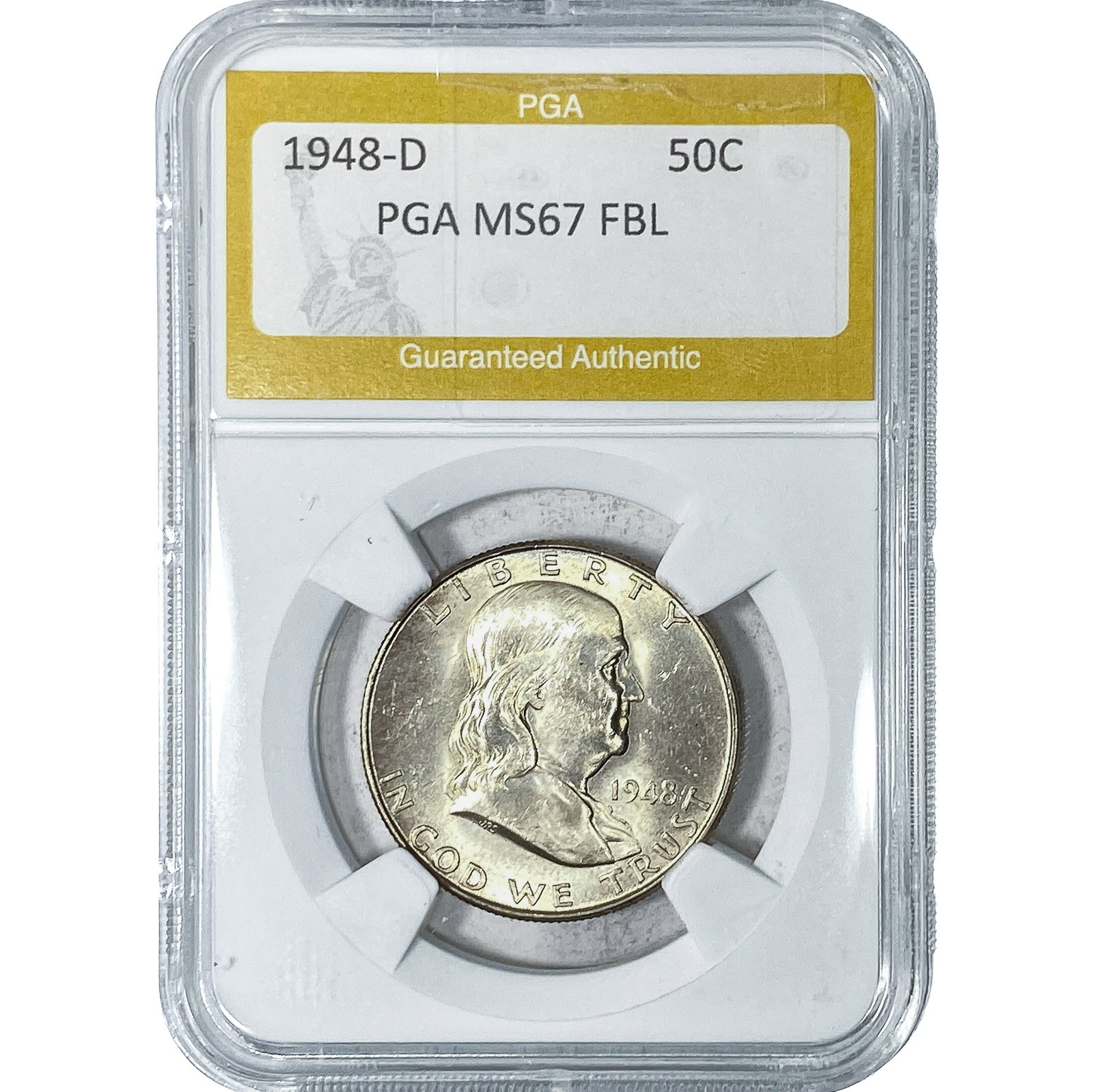 1948-D Franklin Half Dollar PGA MS67 FBL (1 of 2)