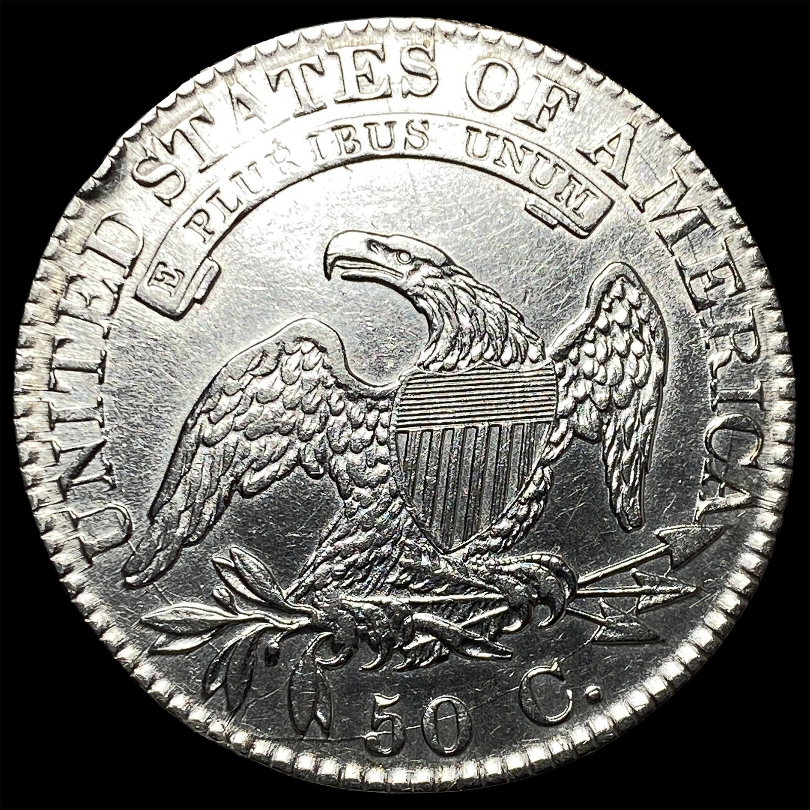 1823 Silver Capped Bust Half Dollar UNCIRCULATED - 2