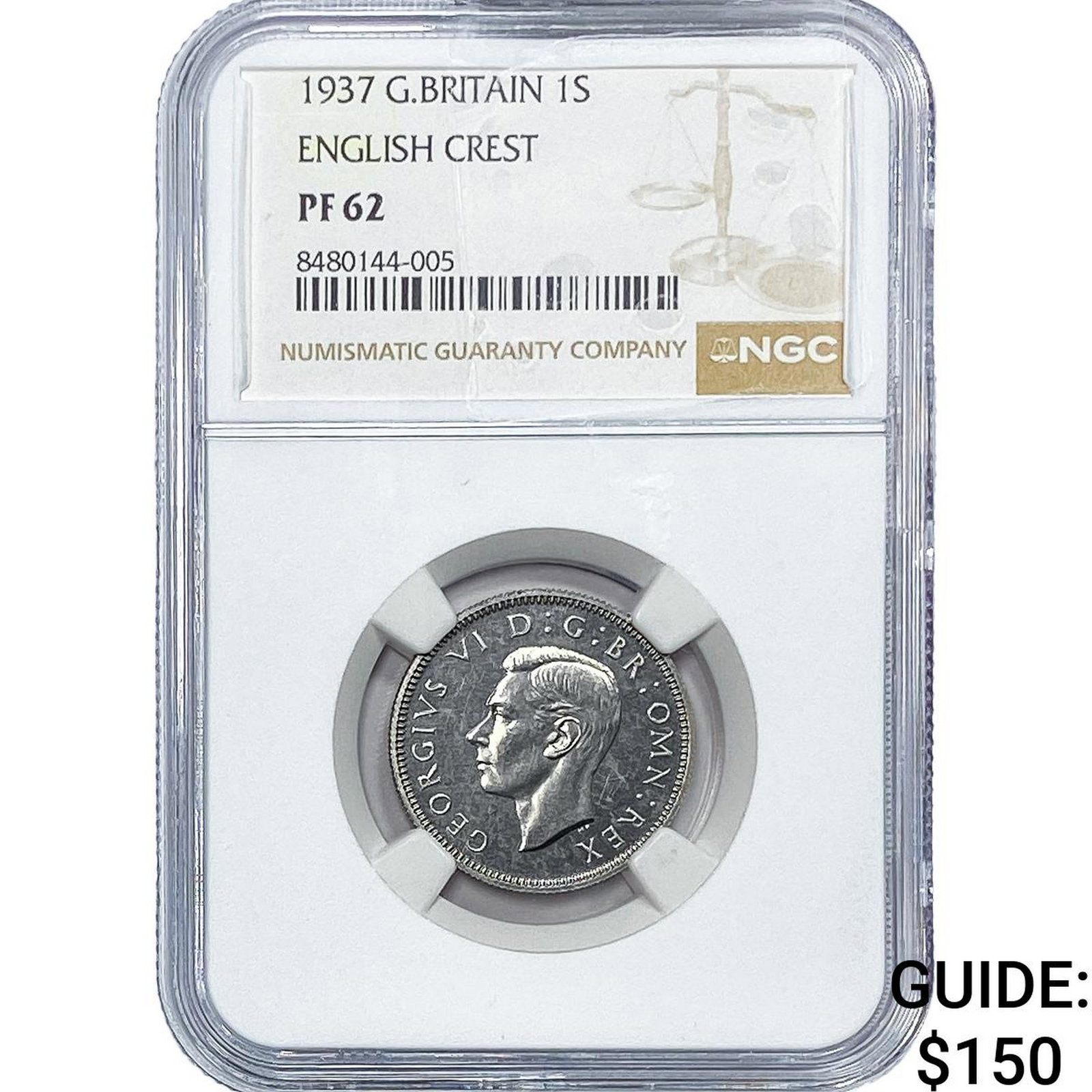 1937 Great Britain Silver 1 Shilling NGC PF62 (1 of 2)