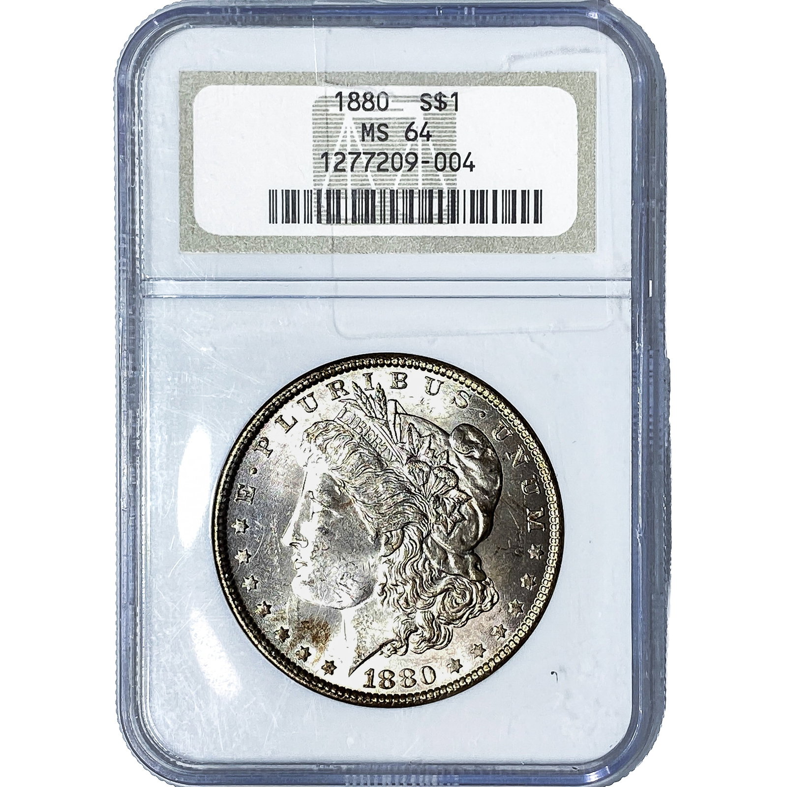 1880 Morgan Silver Dollar NGC MS64: 1880 Morgan Silver Dollar NGC MS64
