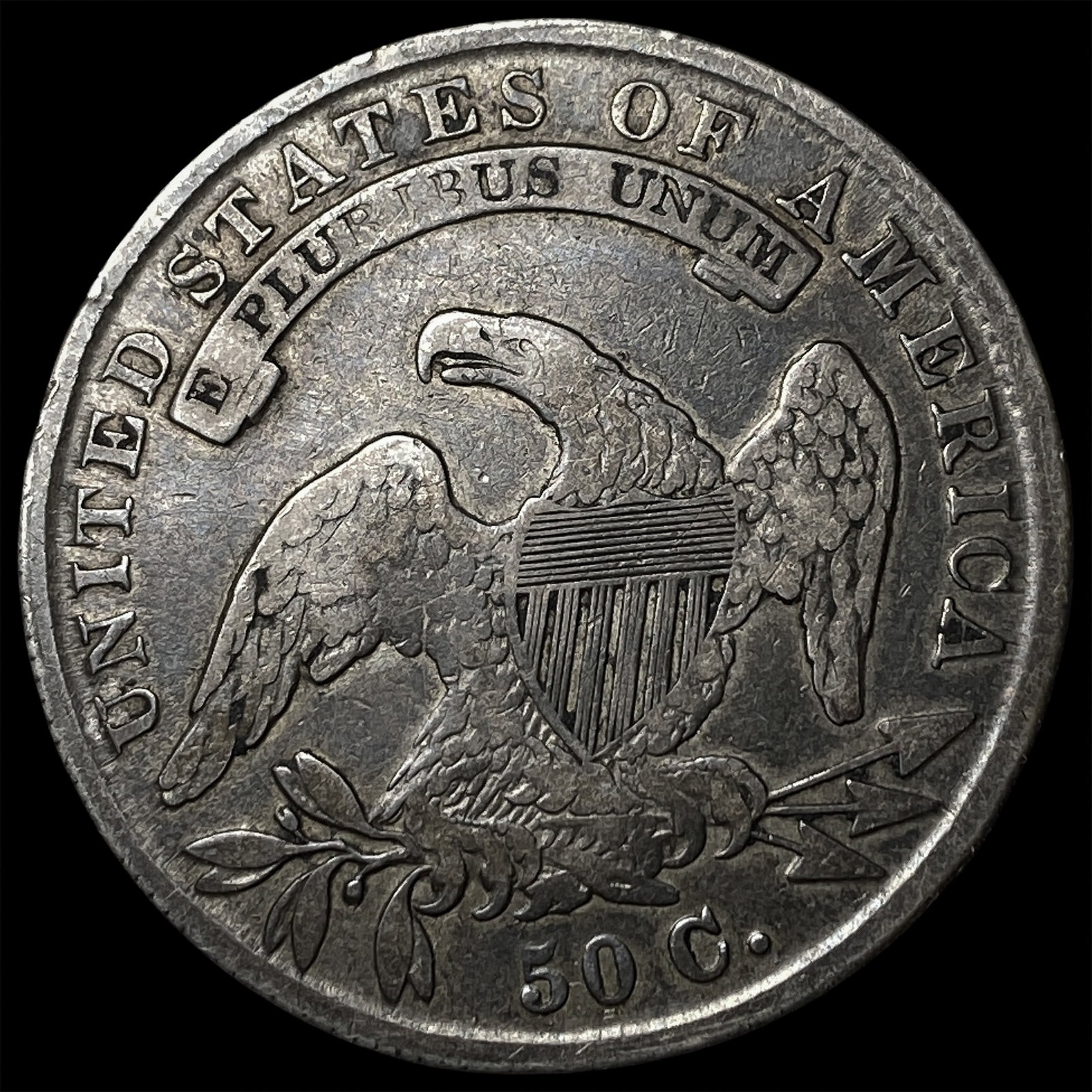 1836 Capped Bust Half Dollar LIGHTLY CIRCULATED - 2