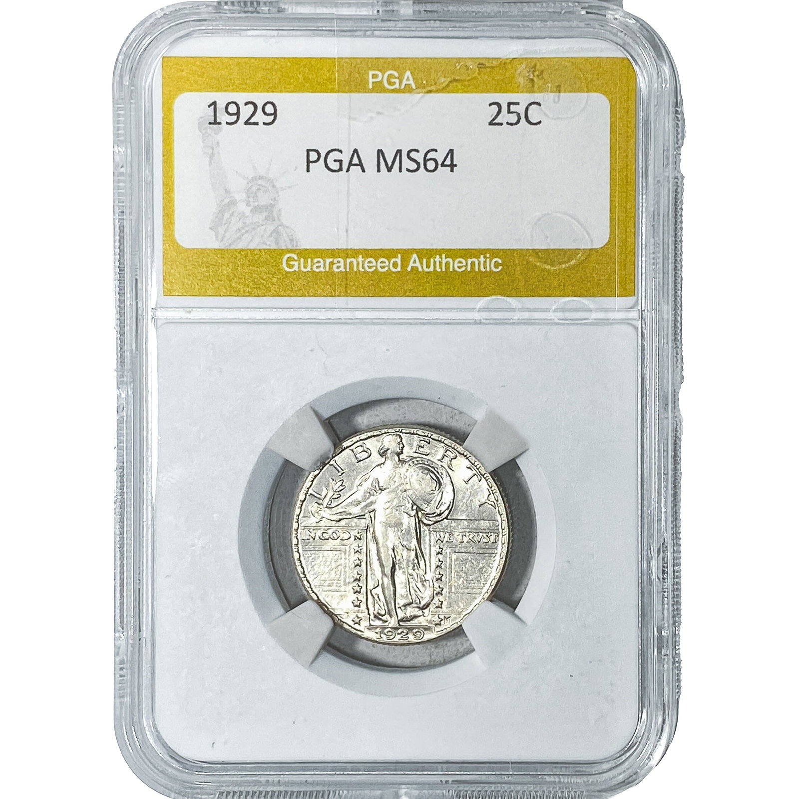 1929 Standing Liberty Quarter PGA MS64: 1929 Standing Liberty Quarter PGA MS64
