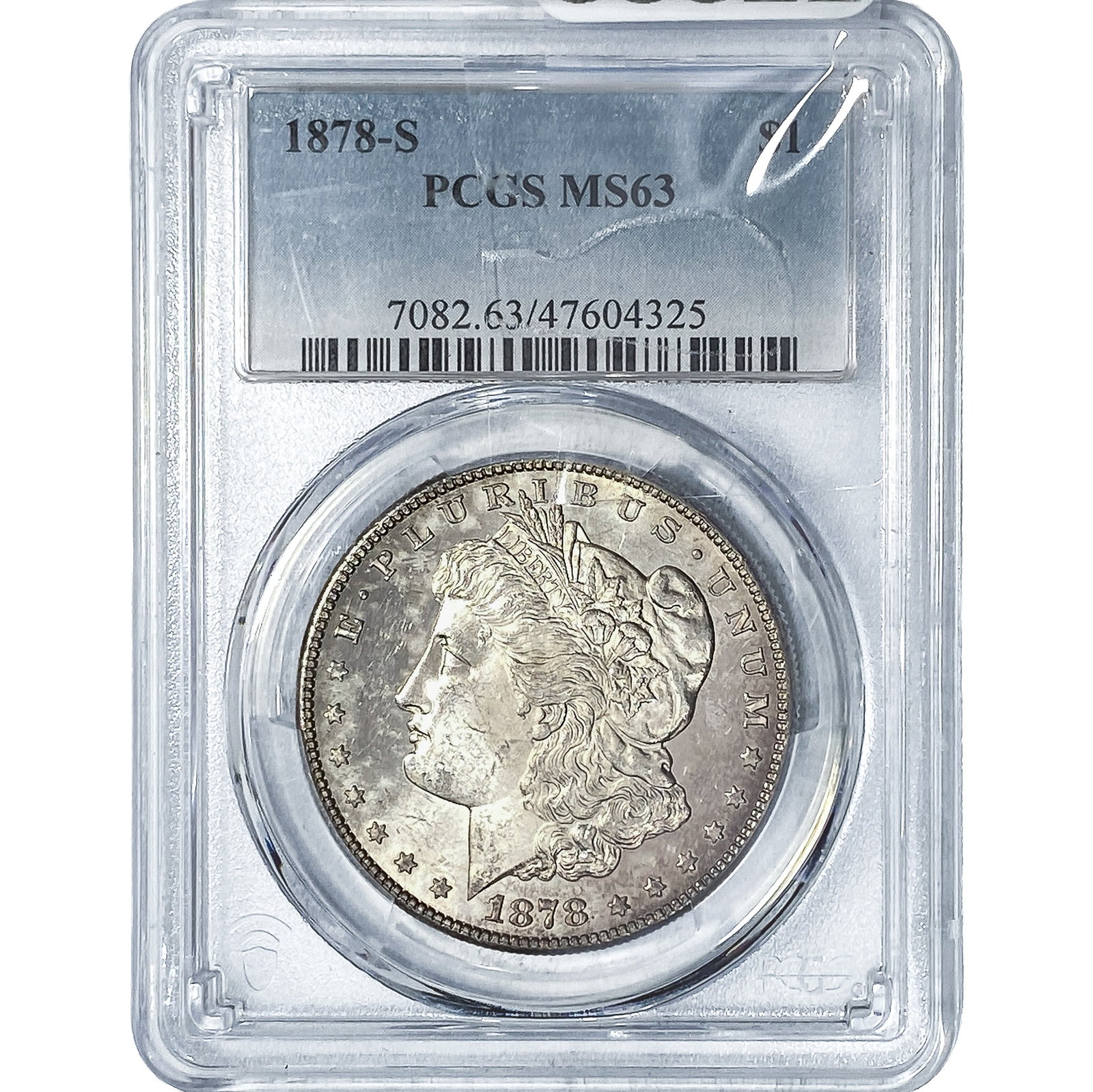 1878-S Morgan Silver Dollar PCGS MS63: 1878-S Morgan Silver Dollar PCGS MS63