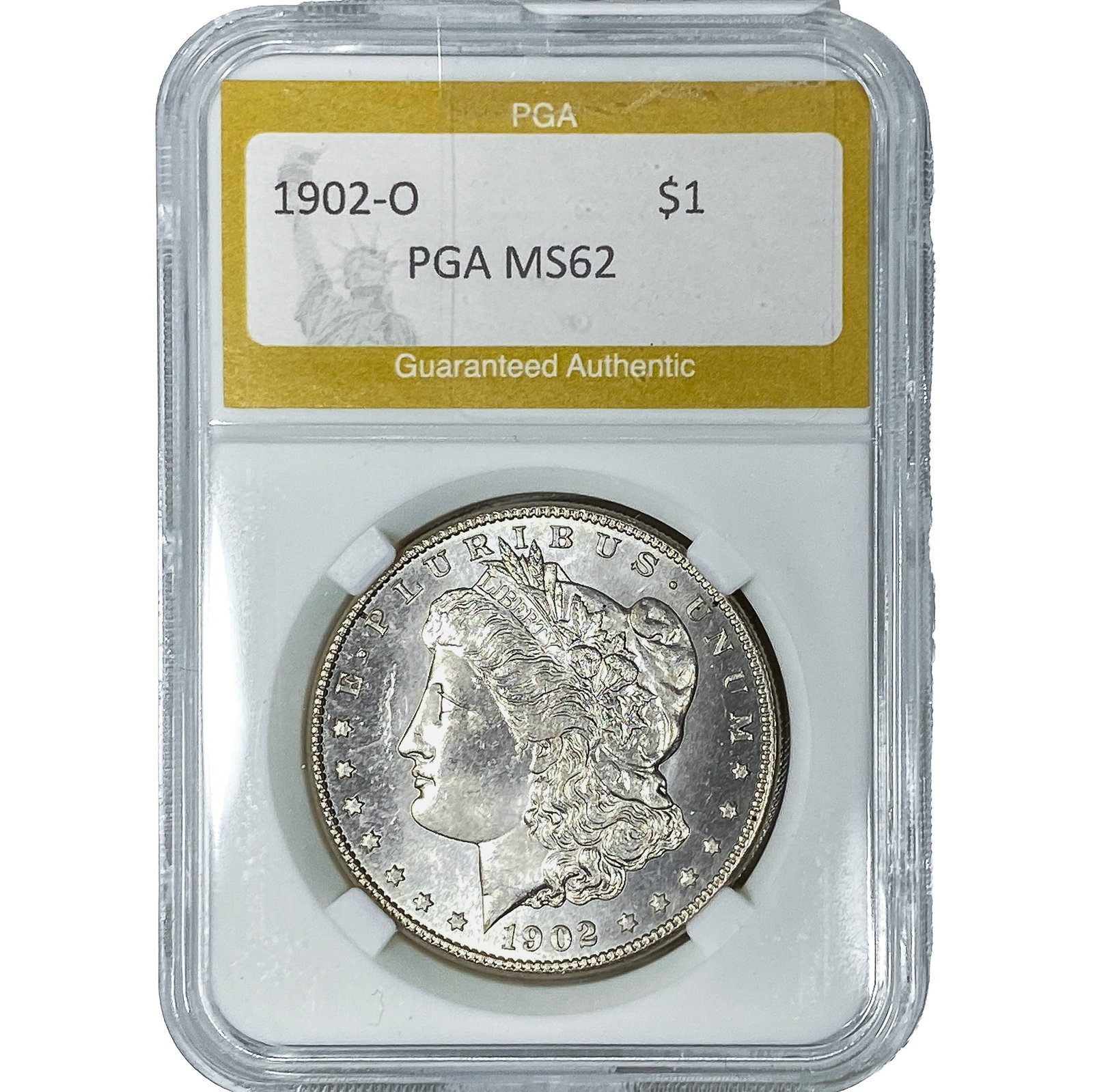 1902-O Morgan Silver Dollar PGA MS62: 1902-O Morgan Silver Dollar PGA MS62