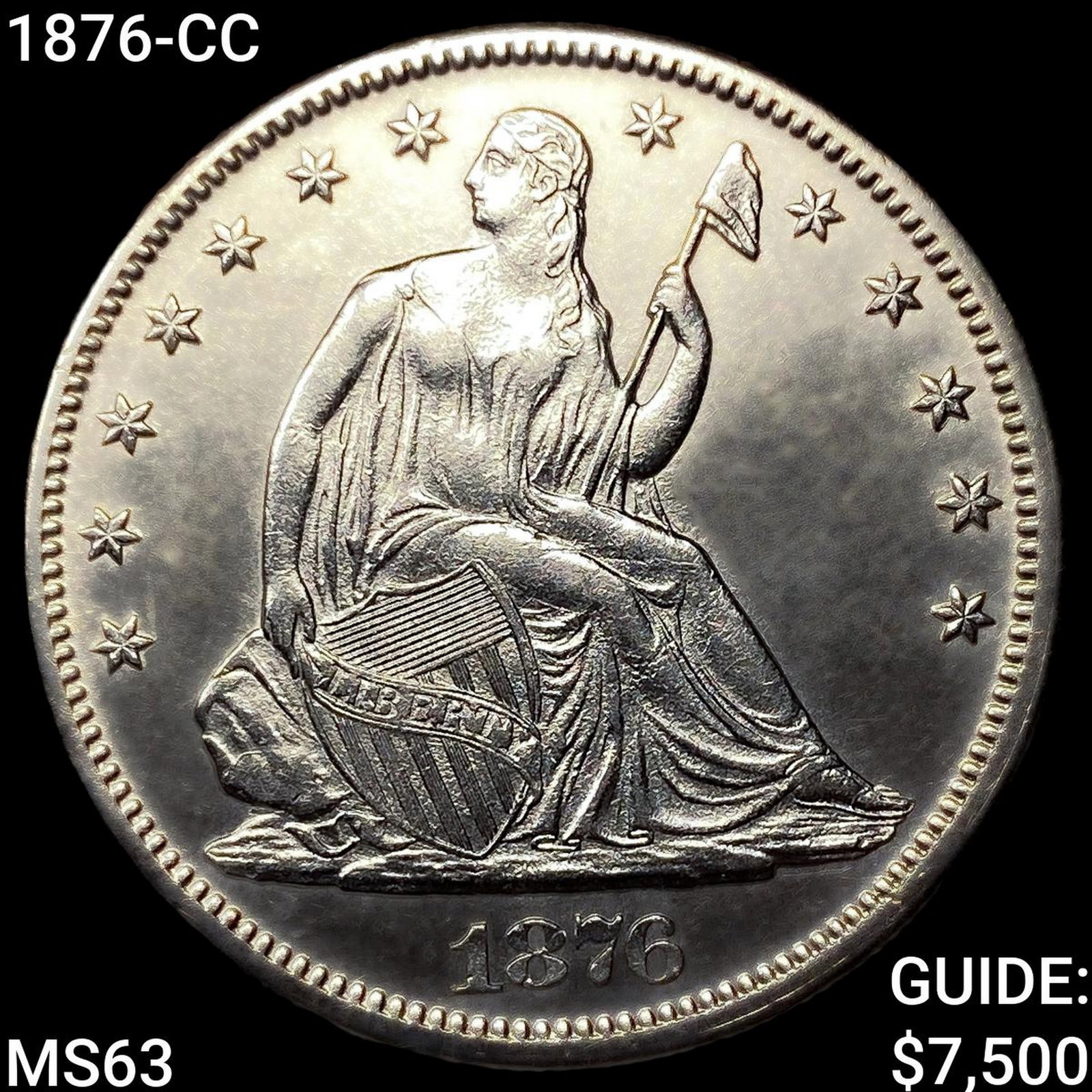 1876-CC Seated Liberty Half Dollar: 1876-CC Seated Liberty Half Dollar