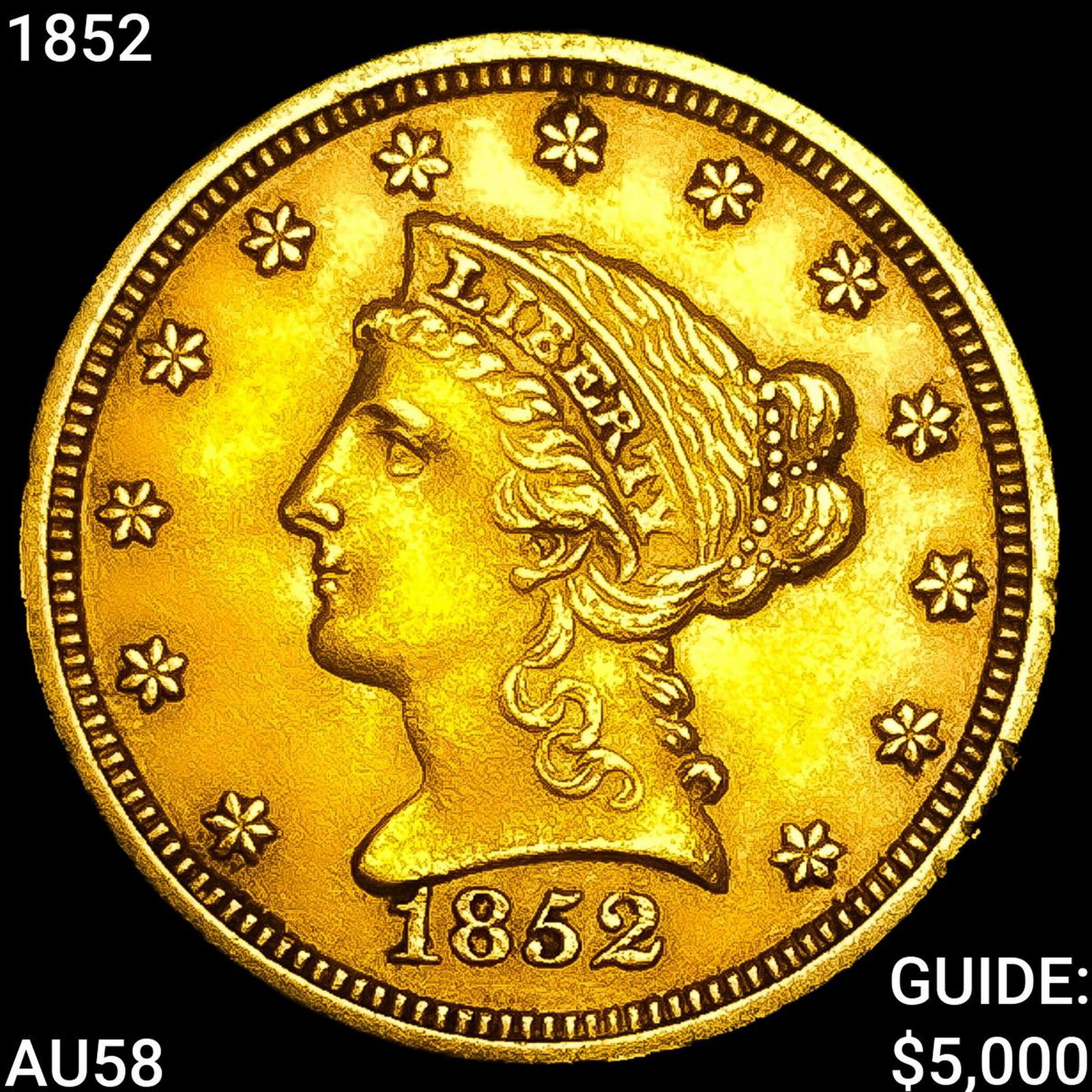 1852 $2.50 Gold Quarter Eagle: 1852 $2.50 Gold Quarter Eagle