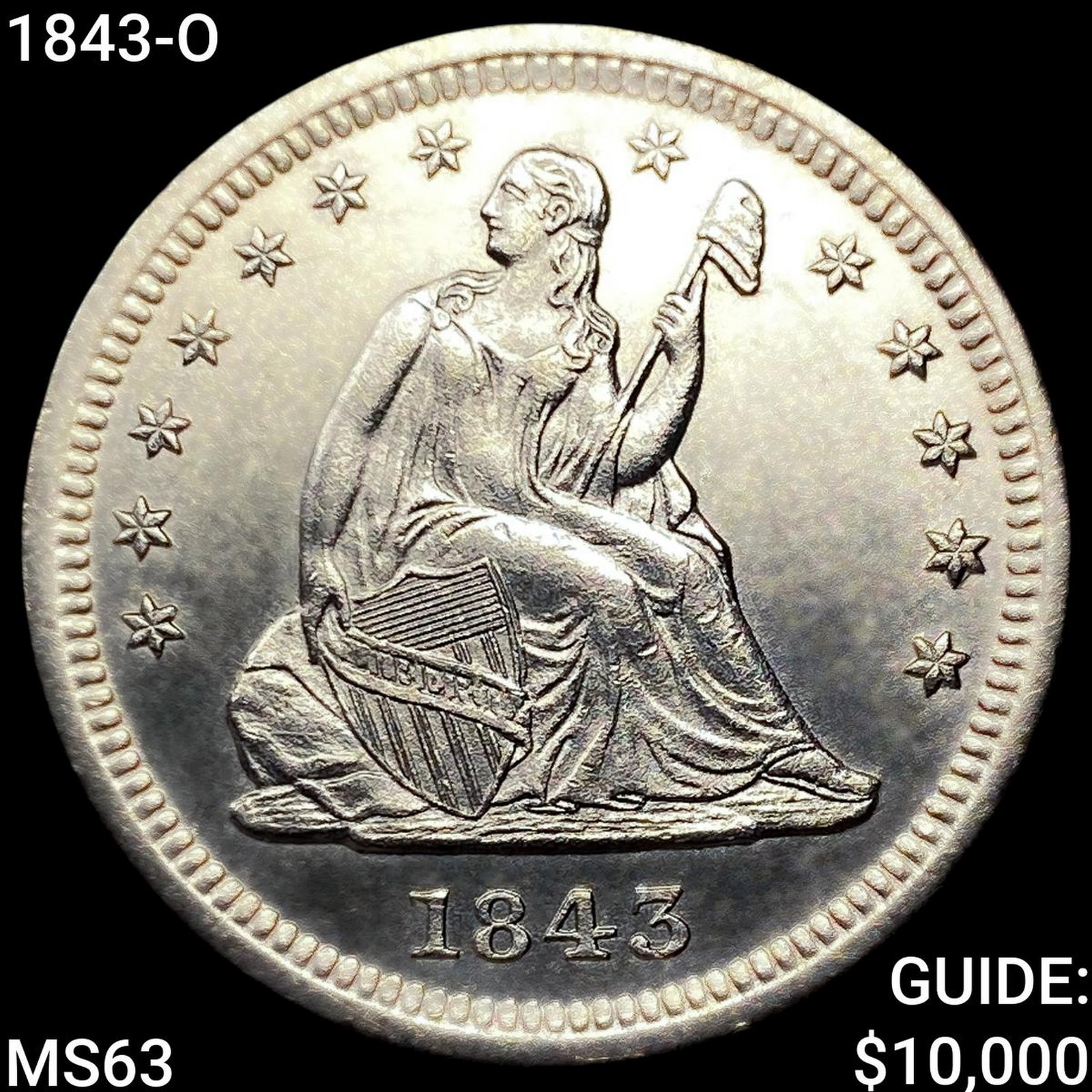 1843-O Seated Liberty Quarter: 1843-O Seated Liberty Quarter