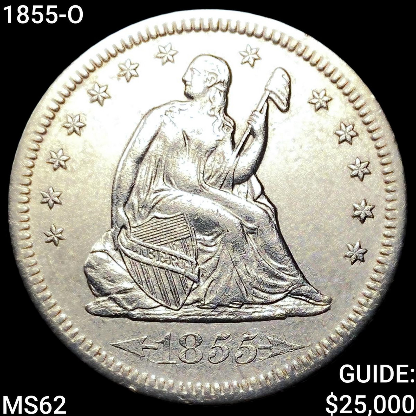 1855-O Seated Liberty Quarter: 1855-O Seated Liberty Quarter