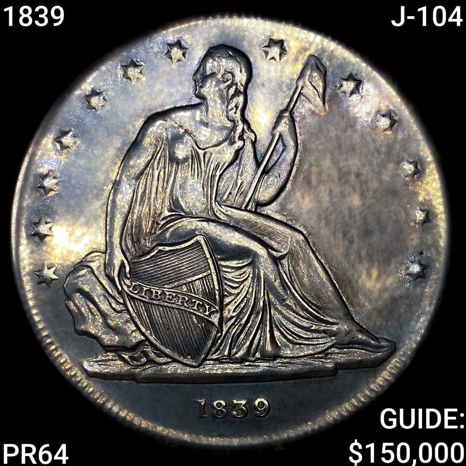 1839 J-104 Gobrecht Dollar Original Proof: 1839 J-104 Gobrecht Dollar Original Proof